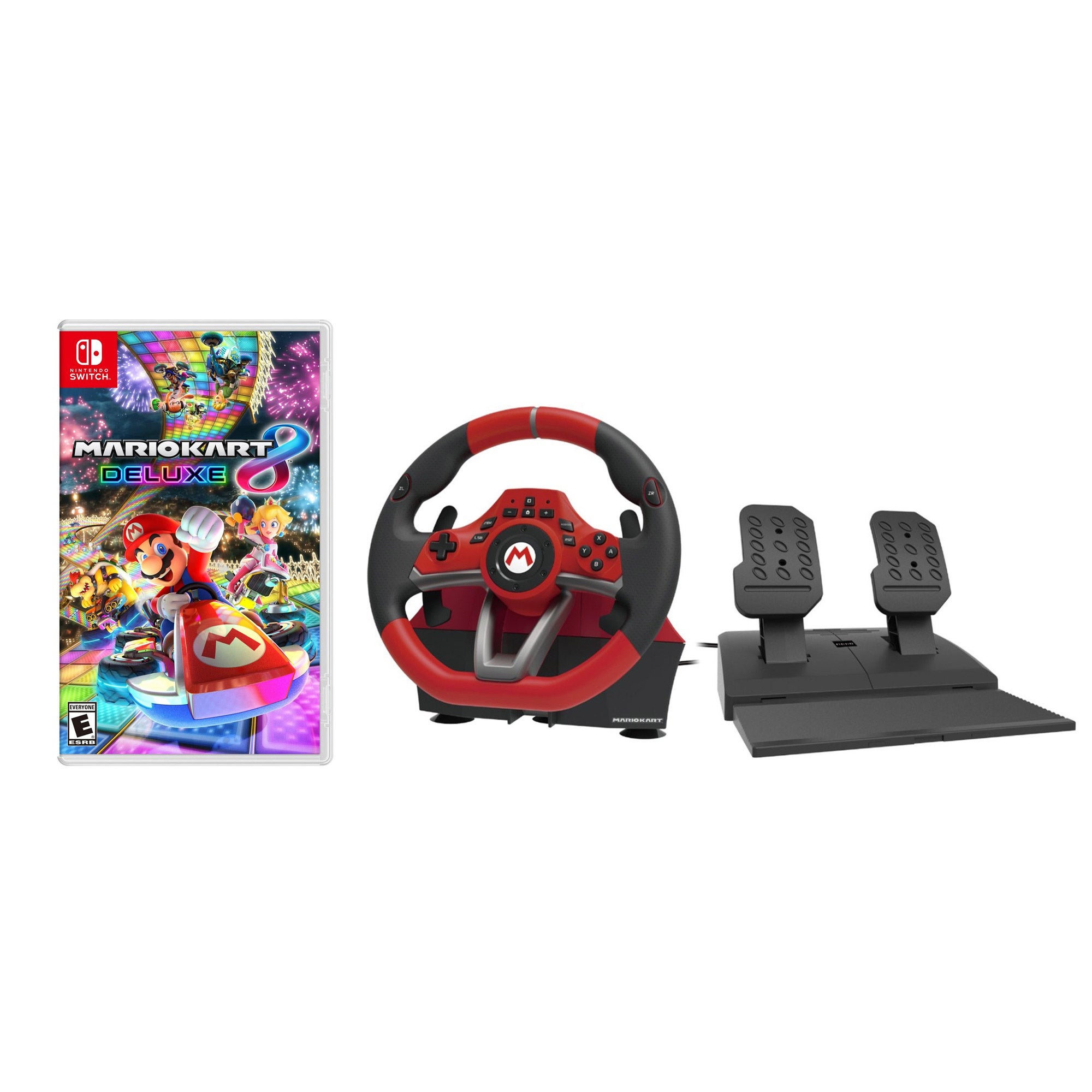 Mario Kart 8 + Racing Wheel Pro Deluxe Bundle