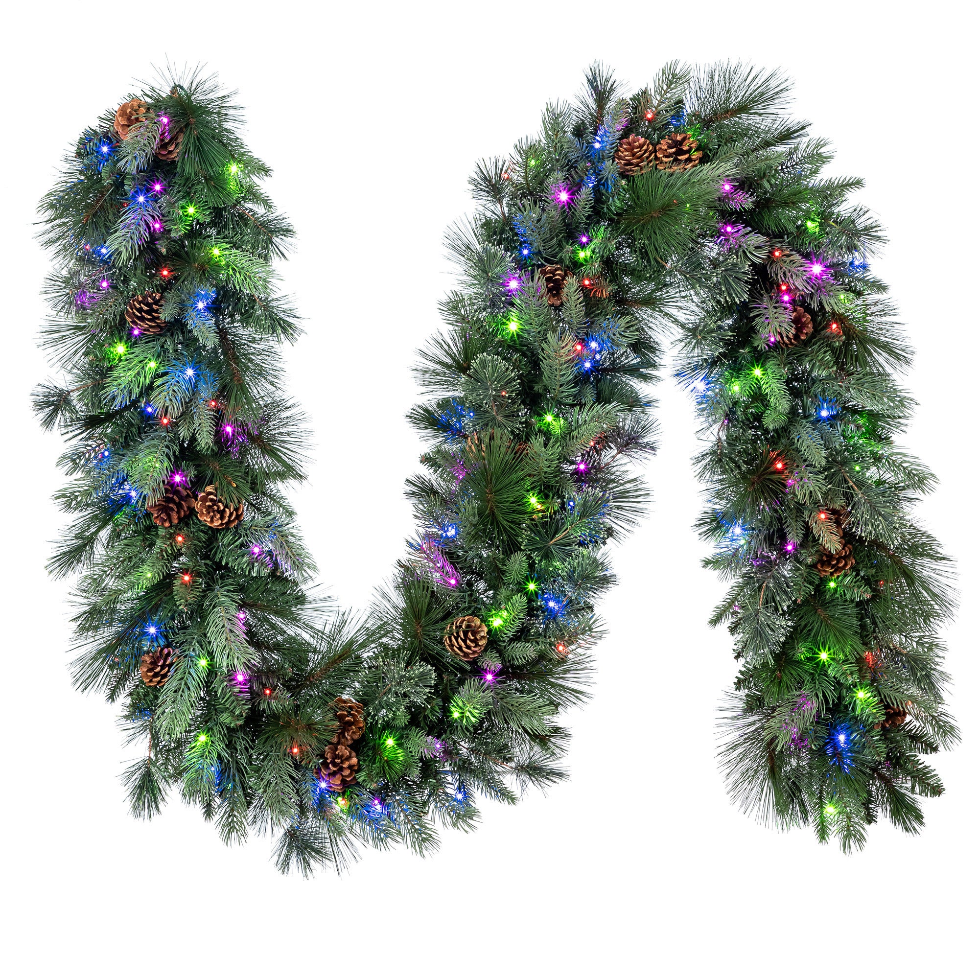 9' Pre-Lit Radiant Micro LED with Twinkle Artificial Greenery Garland