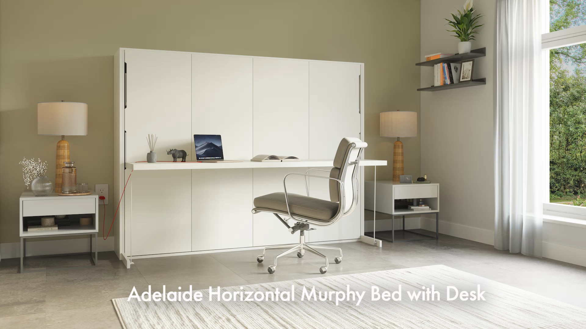 Adelaide Queen Murphy Bed with Desk