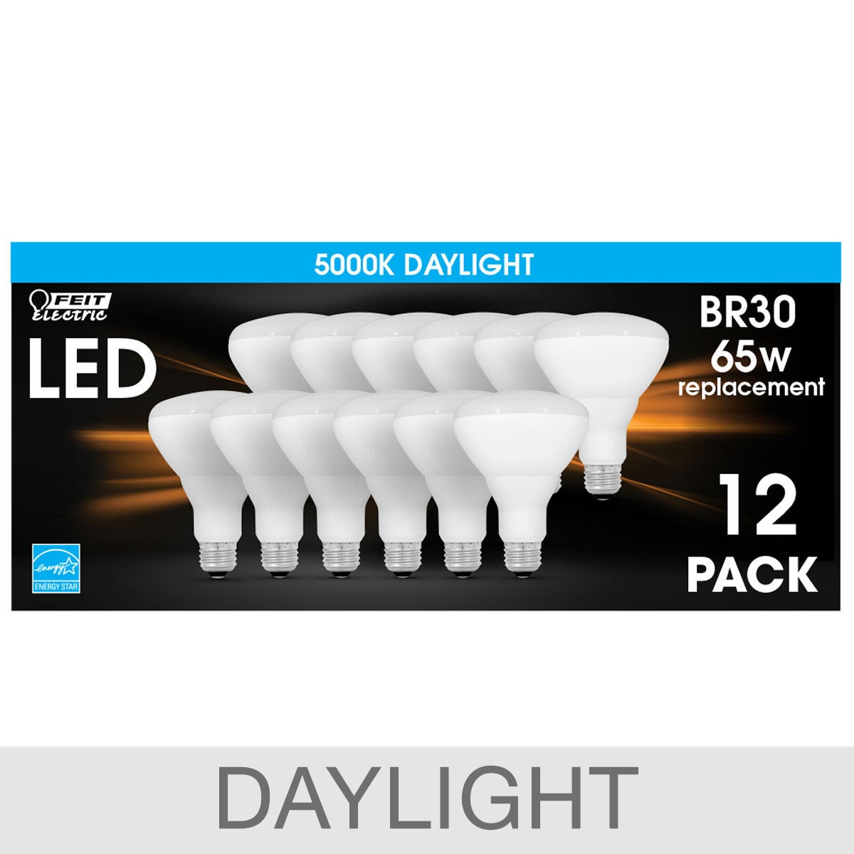 Feit Electric LED BR30 Flood, 12-pack