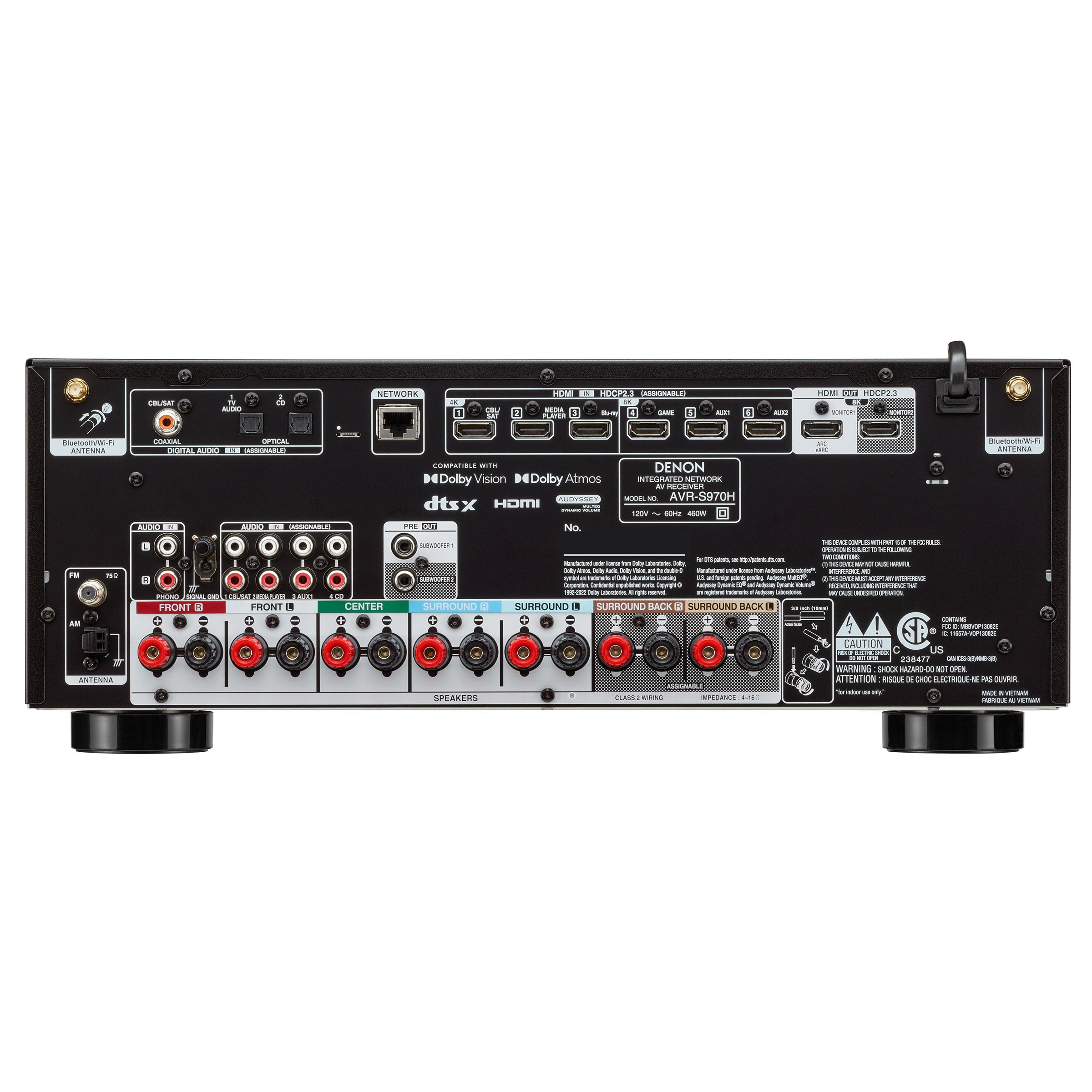 Denon AVR-S970H 7.2 Channel 8K AV Receiver