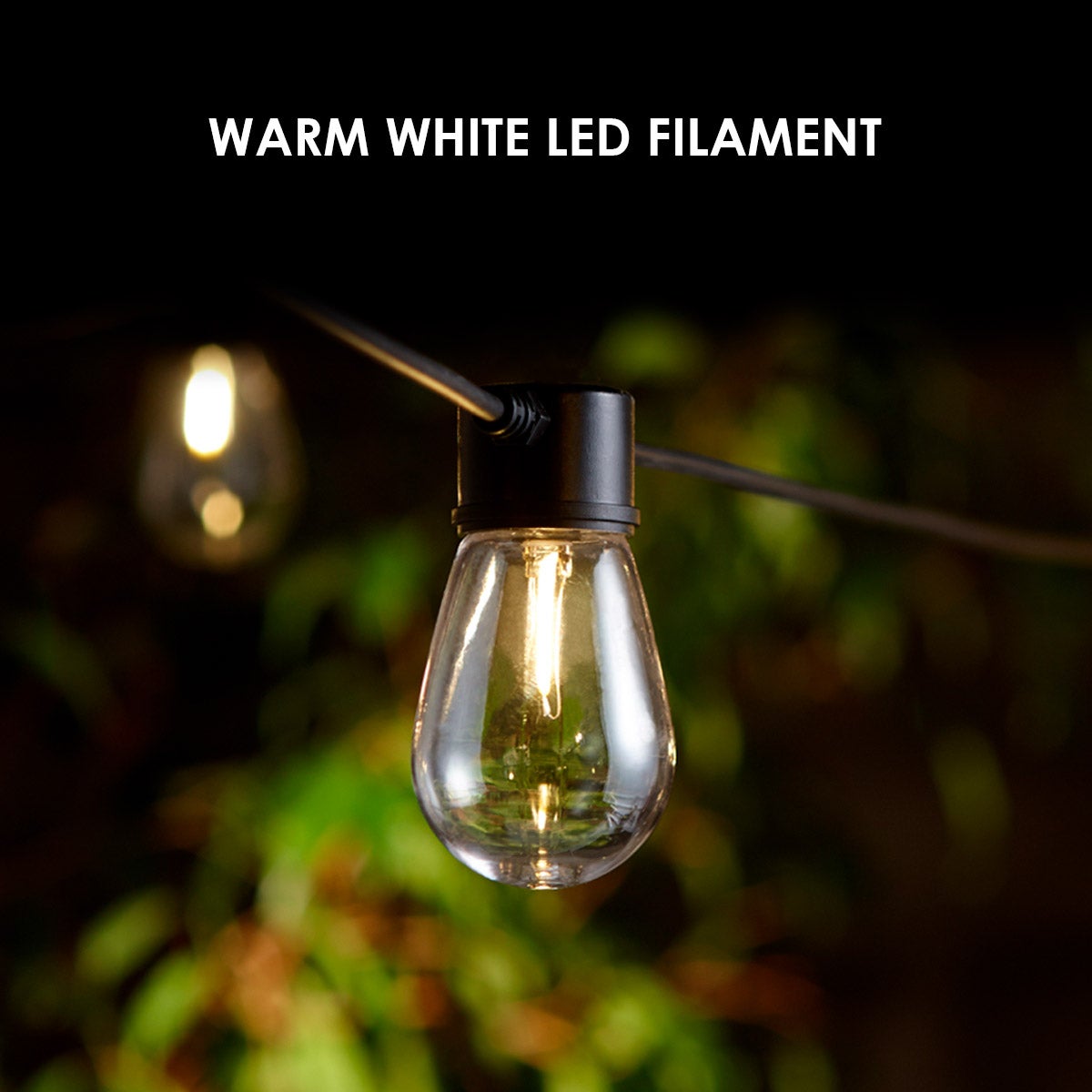 Sunforce 33' 15 LED Bulbs Solar String Light