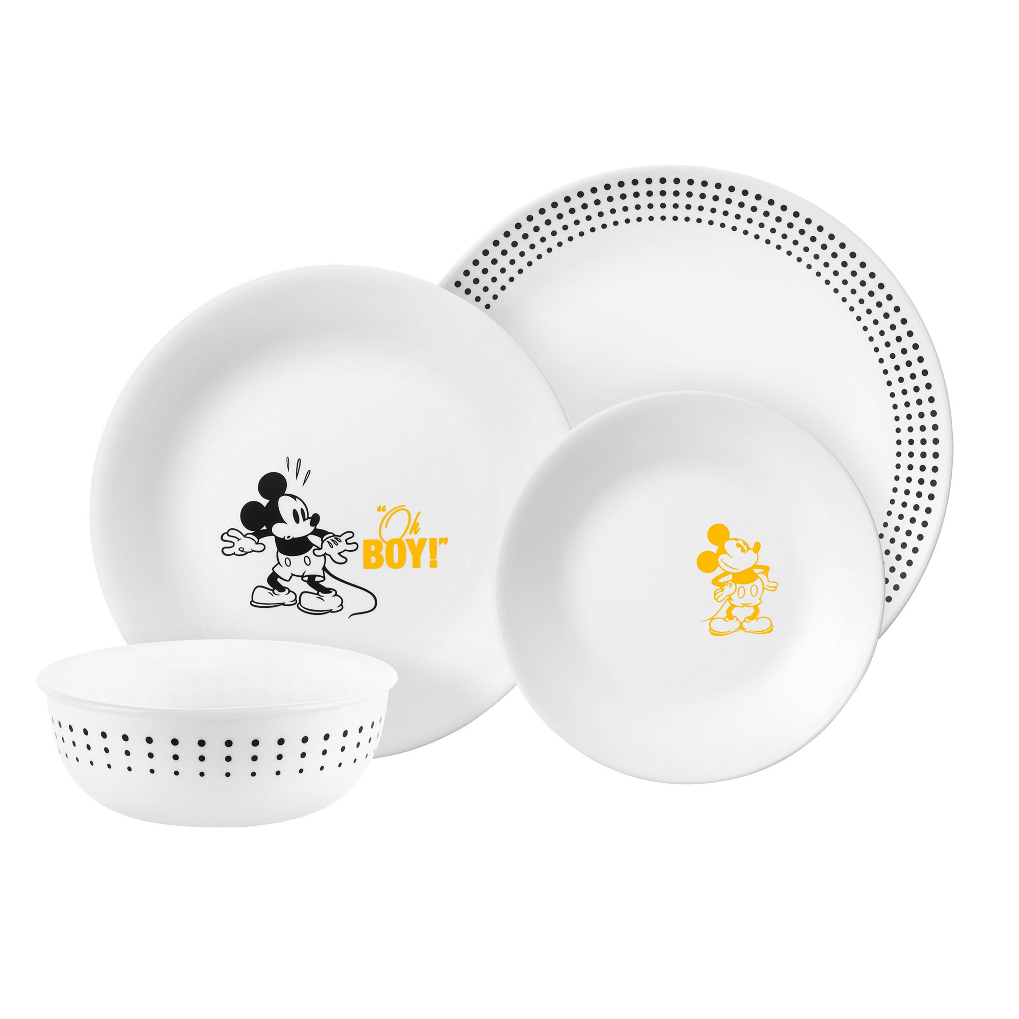 Corelle 16-piece Dinner Set, Mickey Mouse