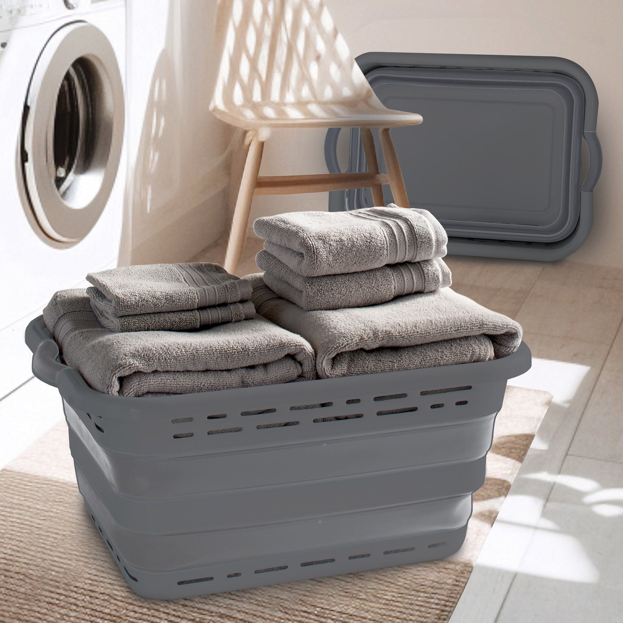 Pop N' Load Collapsible Laundry Basket 2-pack