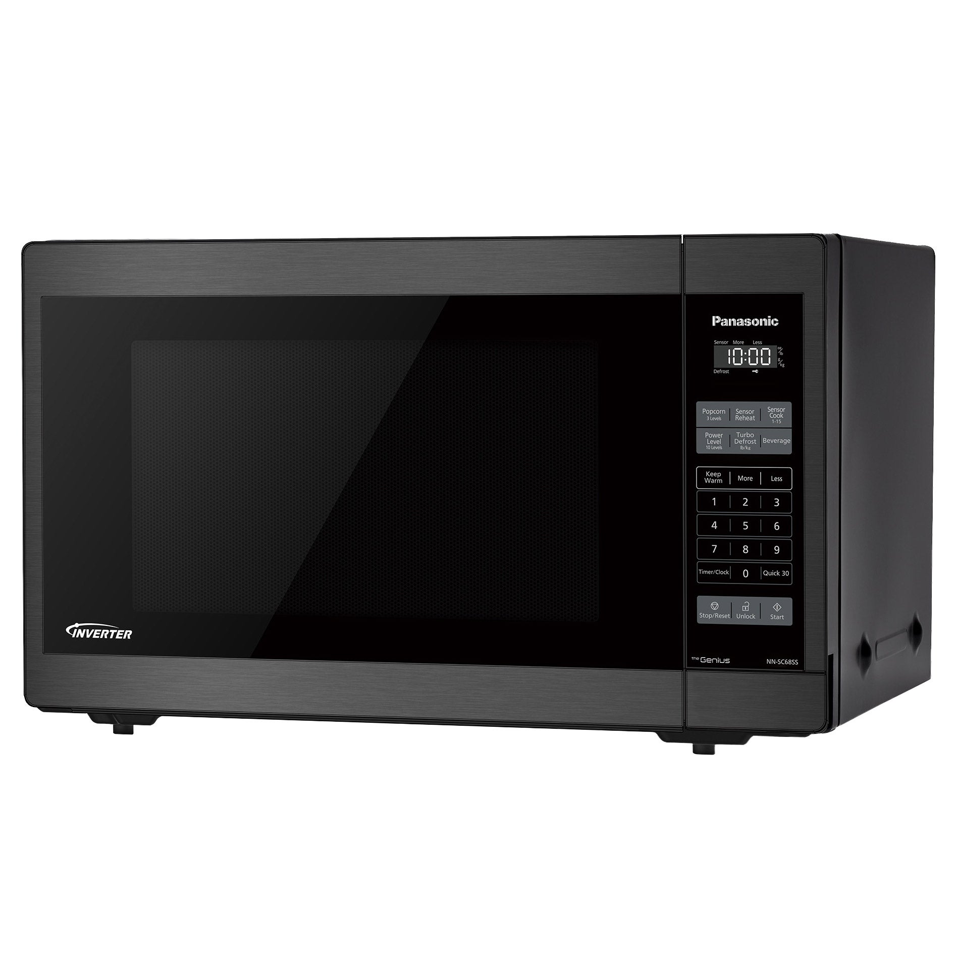 Panasonic 1.3 cu ft. Countertop Black Stainless Microwave Oven with Inverter Technology