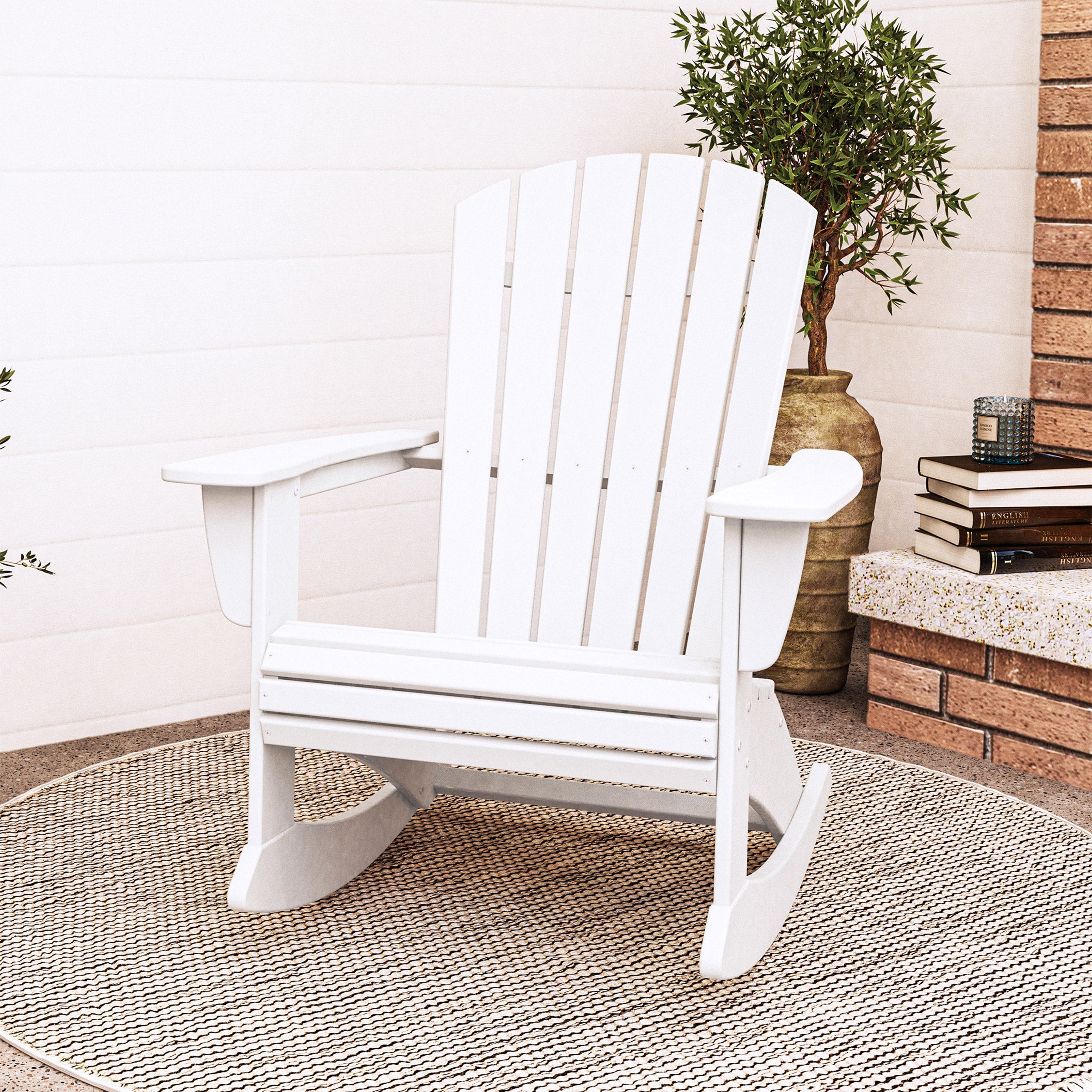 POLYWOOD Portside Shellback Adirondack Rocking Chair