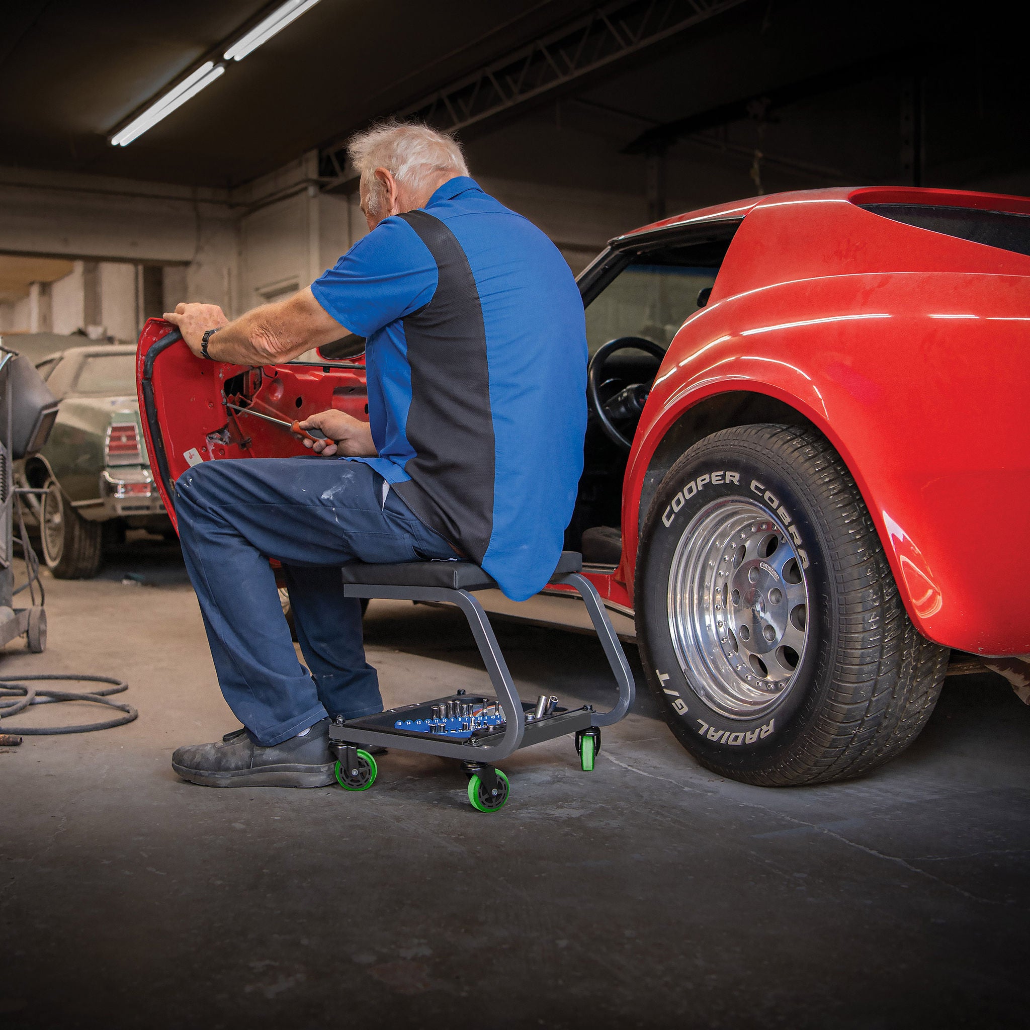 TrekTerra Rolling Garage Stool