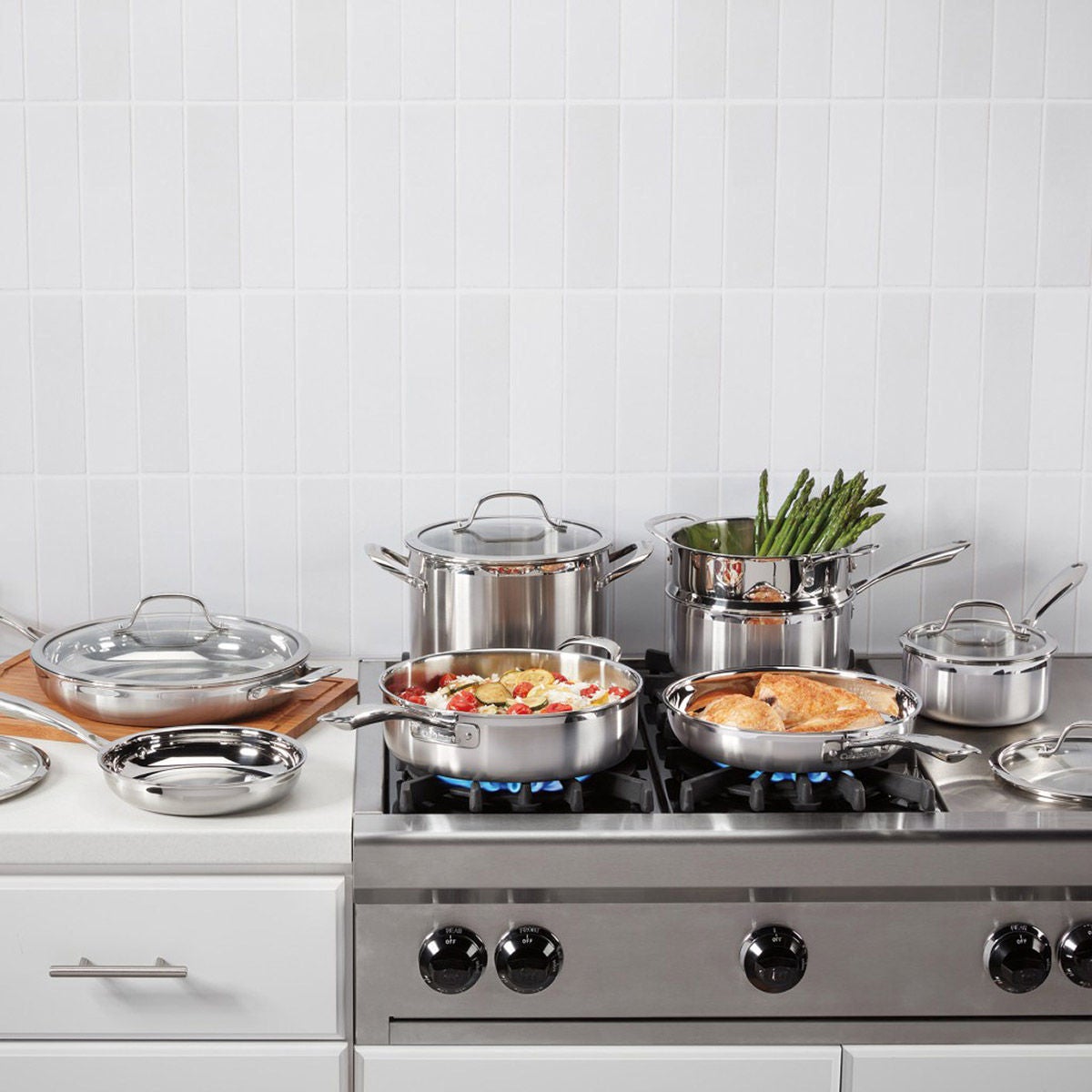 Cuisinart Tri-Ply Clad Stainless Steel 13-piece Cookware Set