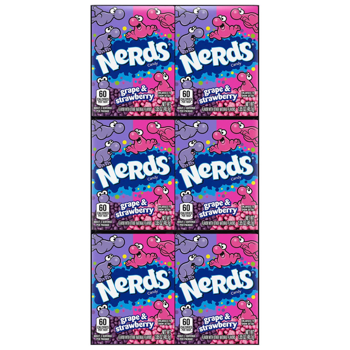 Nerds Candy, Grape and Strawberry, 1.65 oz, 24-Count