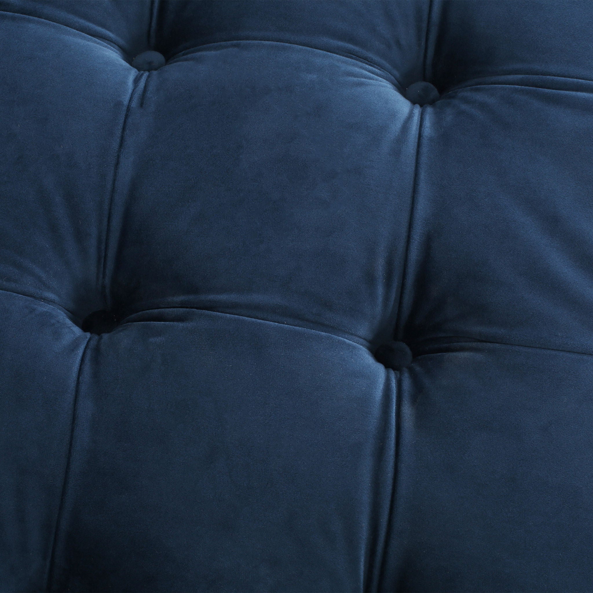 Orla Round Tufted Fabric Ottoman