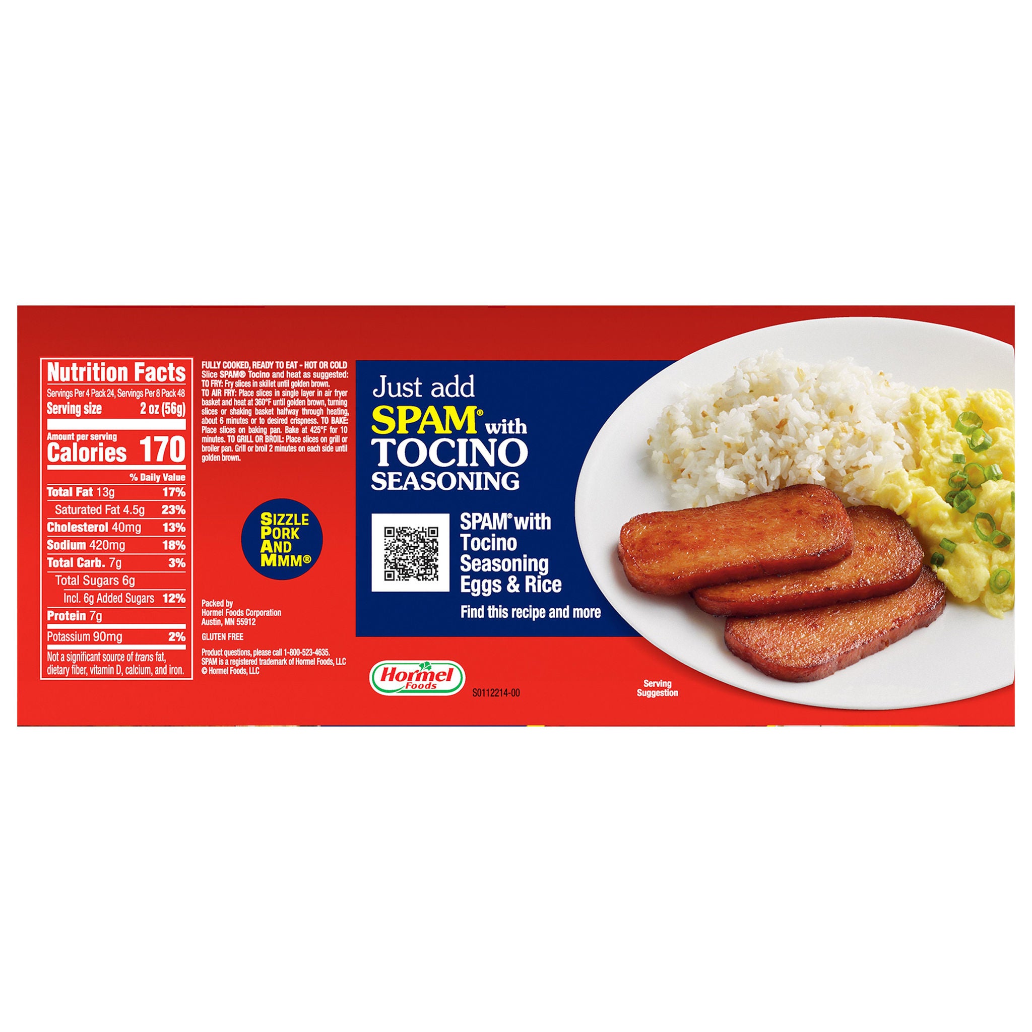 SPAM Canned Meat, Tocino, 12 oz, 8-count