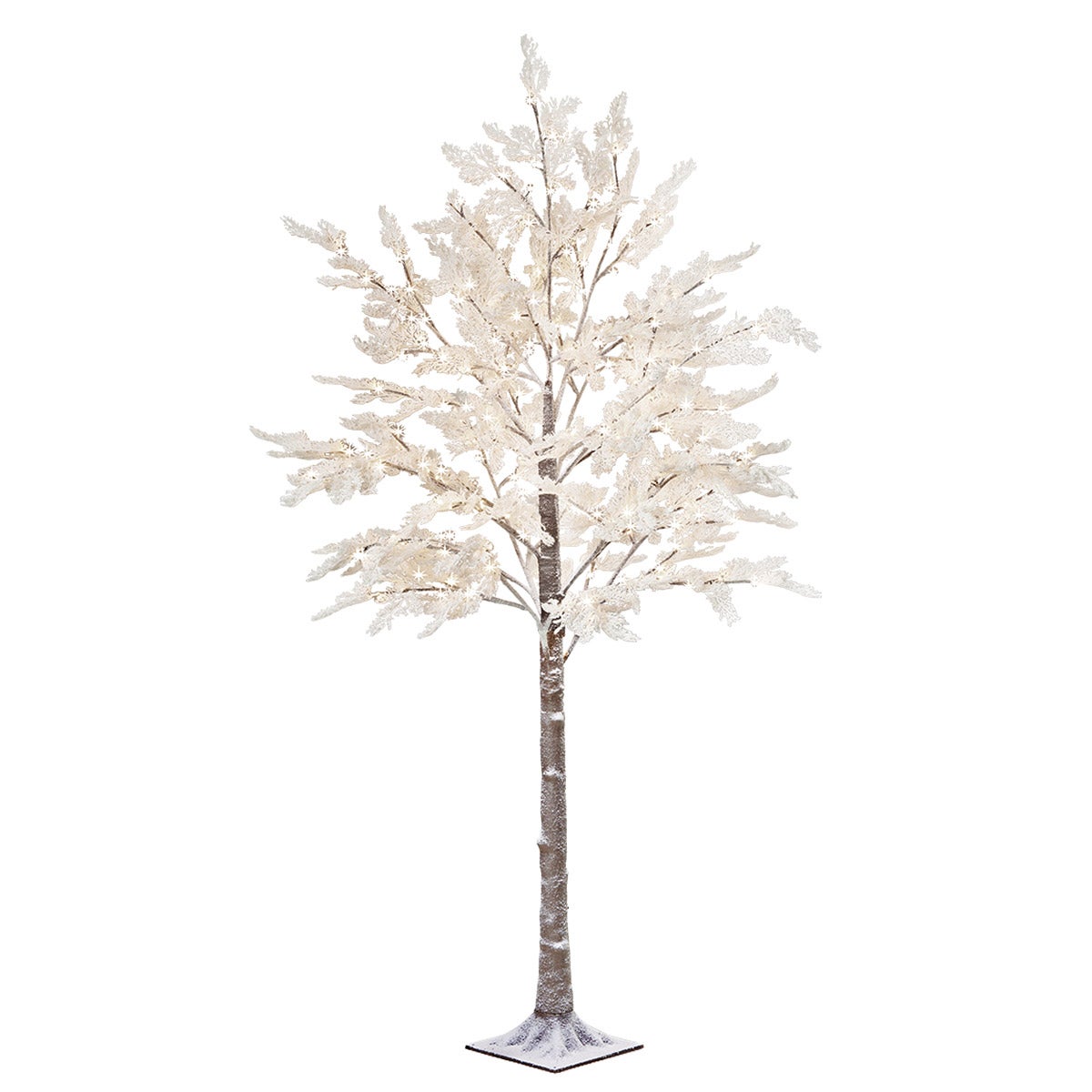 7' Flocked Cedar Tree with LED Lights