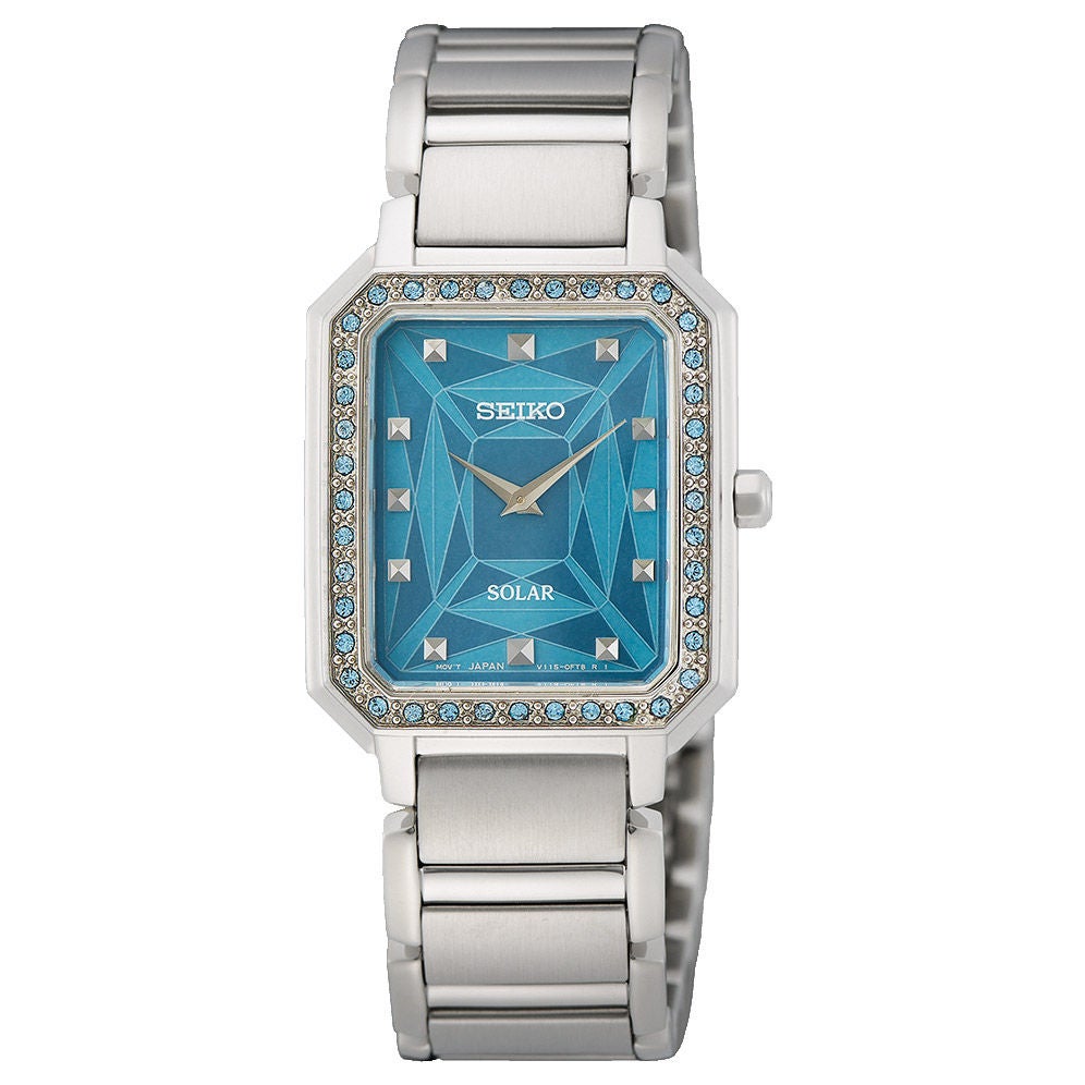 Seiko Crystals Collection Rectangular Ladies Solar Watch