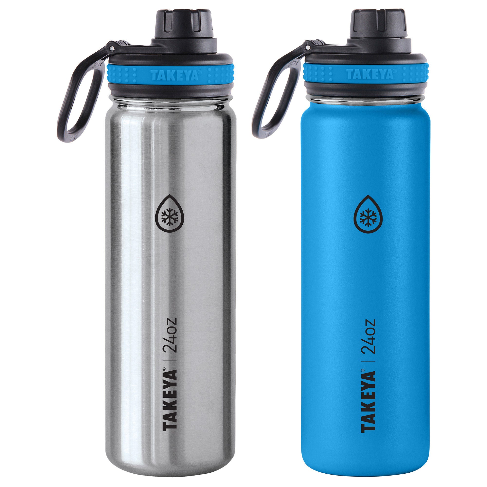 Takeya 24 oz. ThermoFlask Insulated Stainless Steel Water Bottle, 2-pack