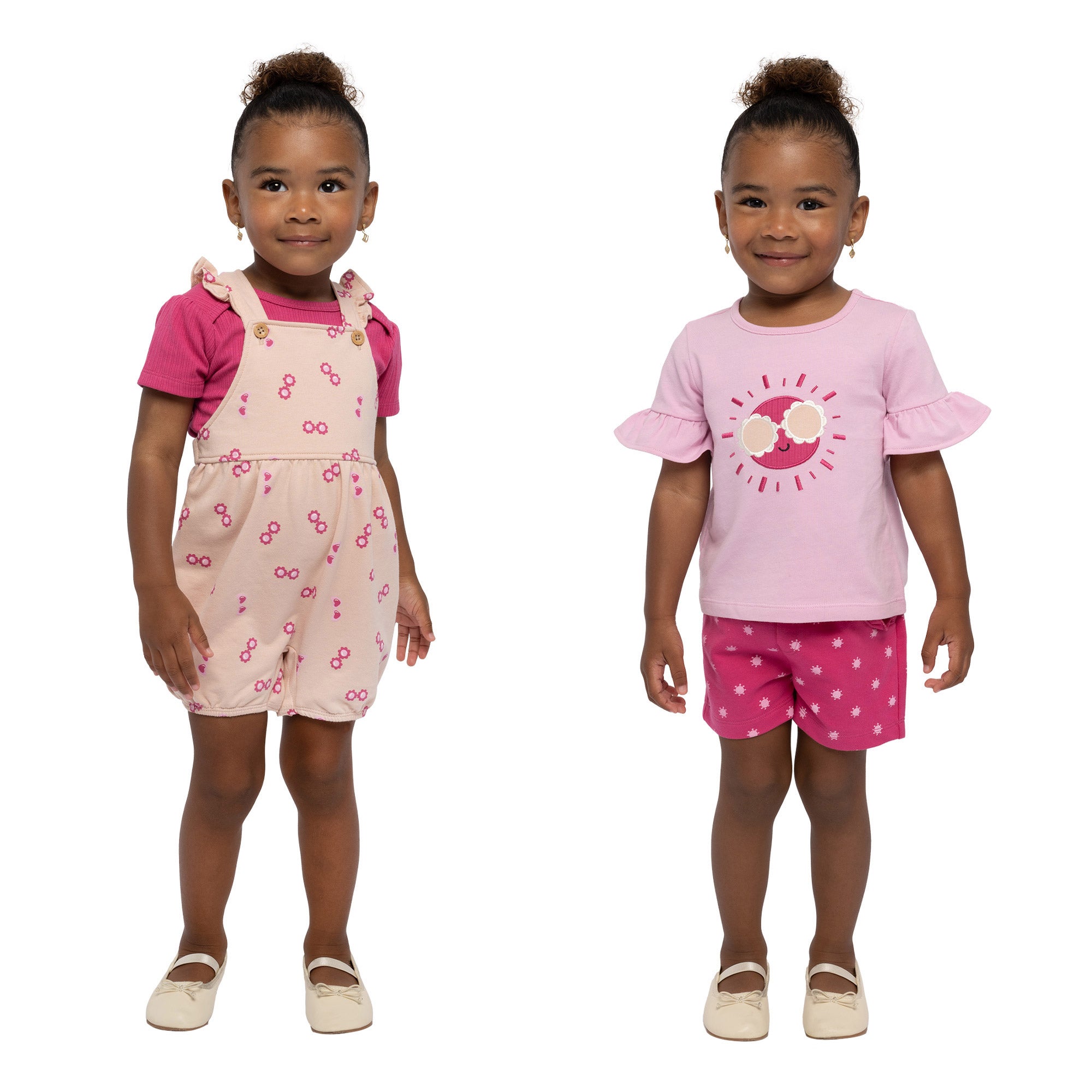 Pekkle Baby 4-piece Romper & Short Set