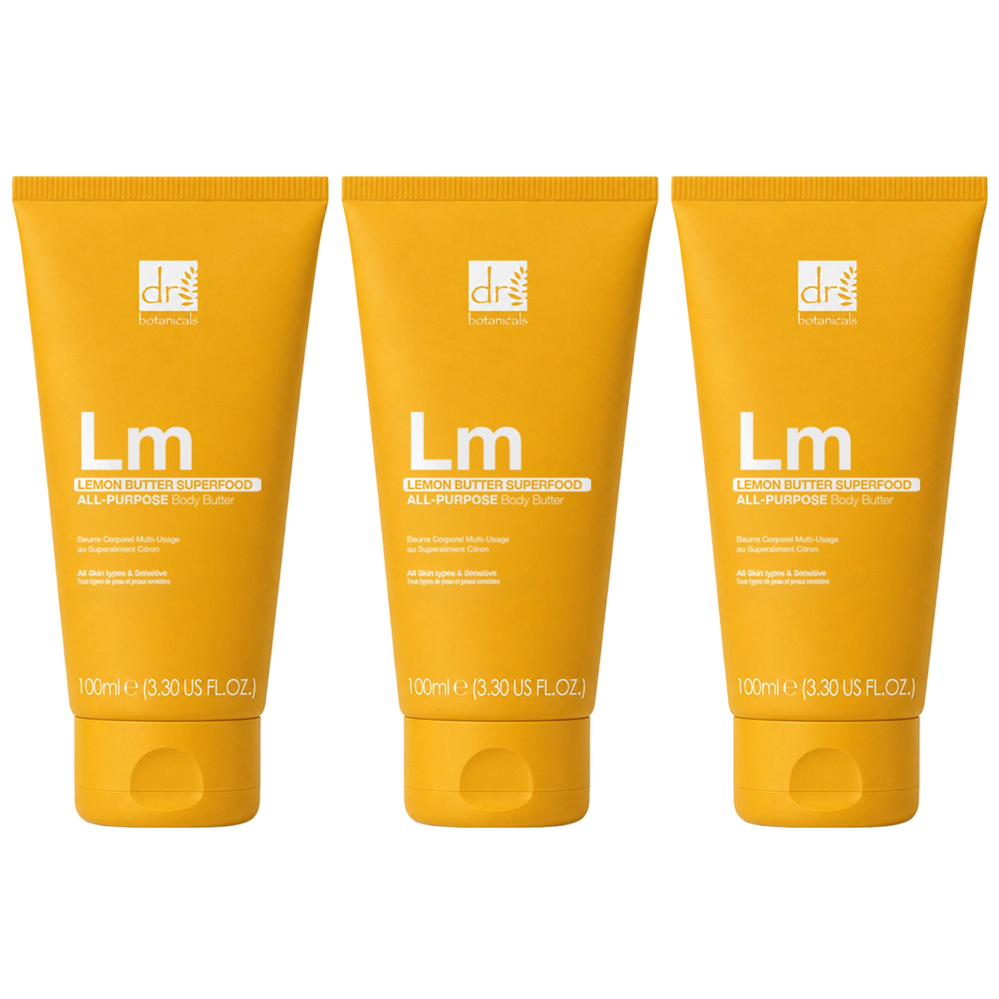 Dr. Botanicals Lemon Superfood All-In-One Rescue Butter, 3.30 fl oz, 3-pack