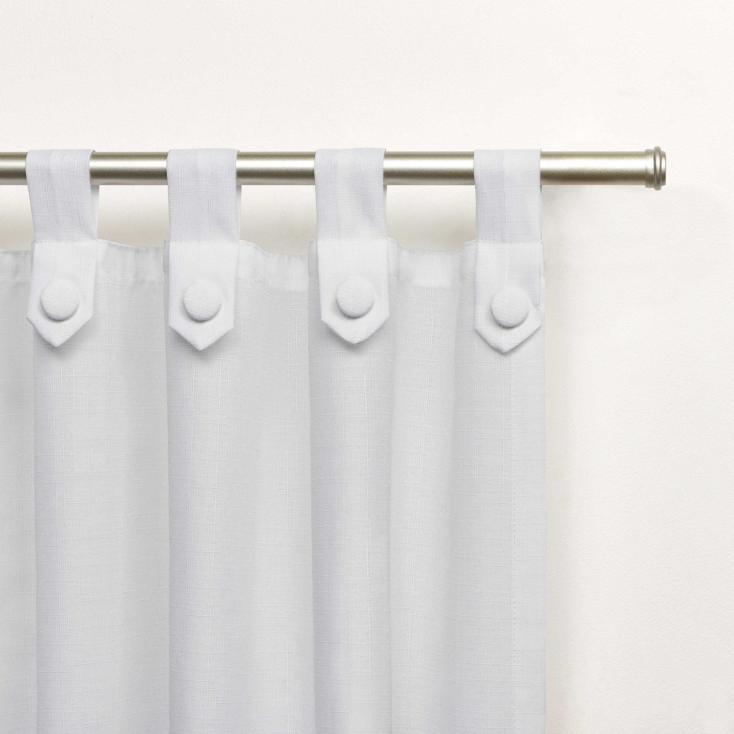 Light Filtering Button Top Window Curtain Panels, 2-pack