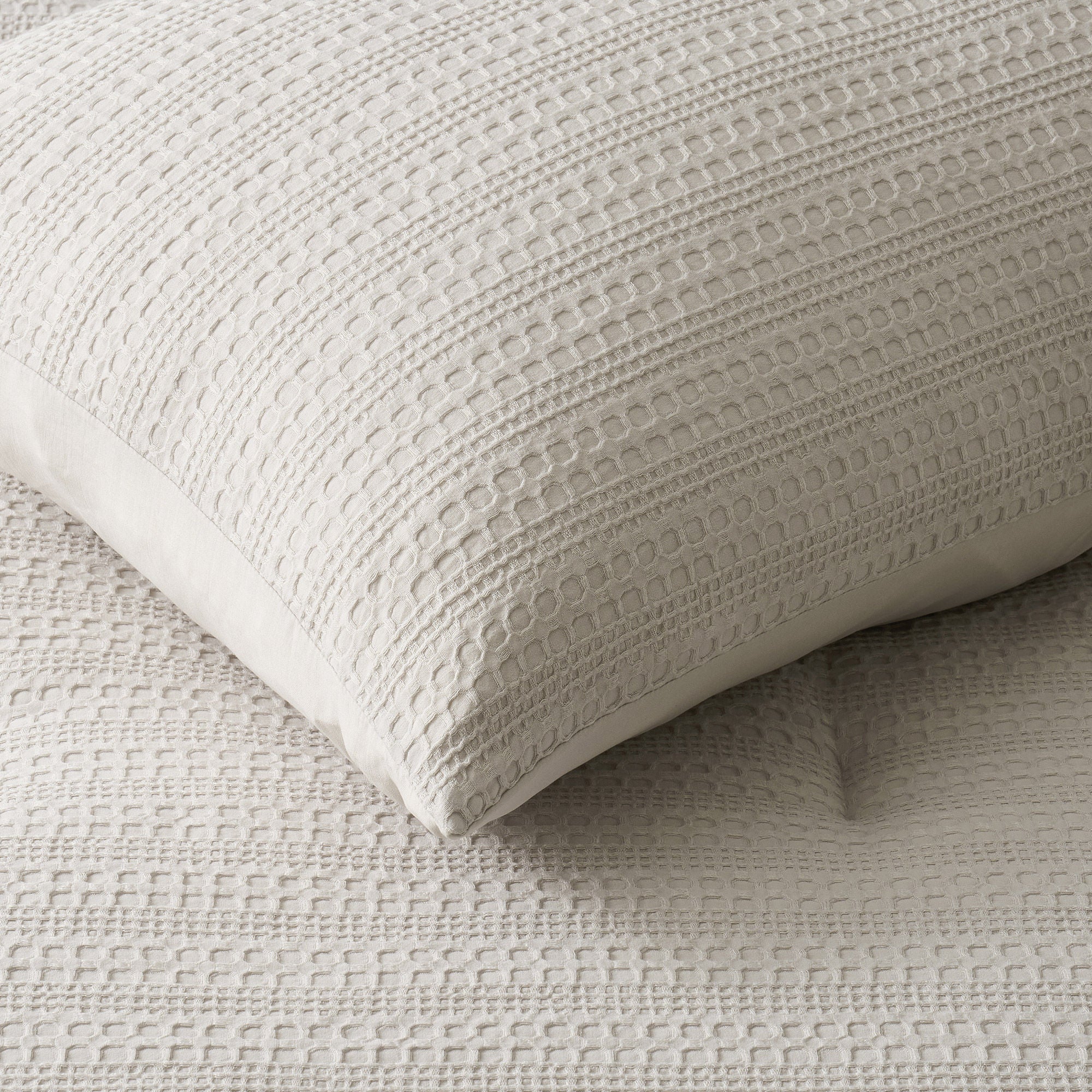 EVERGRACE 3-piece Microfiber Waffle Comforter Set