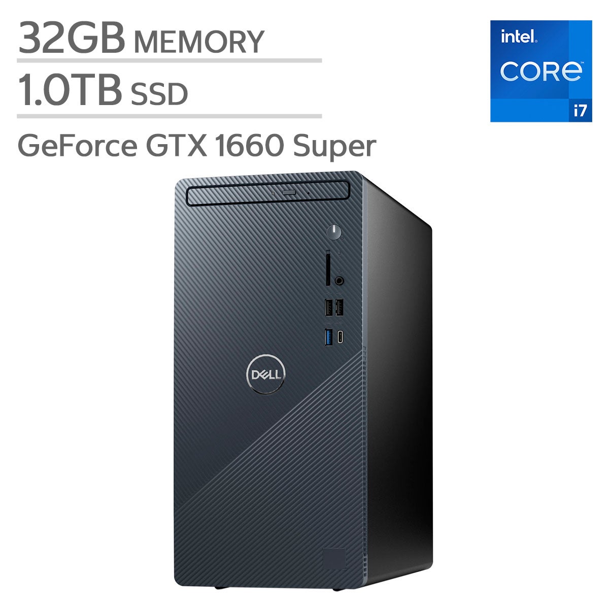 Dell Inspiron Desktop - 13th Gen Intel Core i7-13700 - GeForce GTX 1660 SUPER - Windows 11