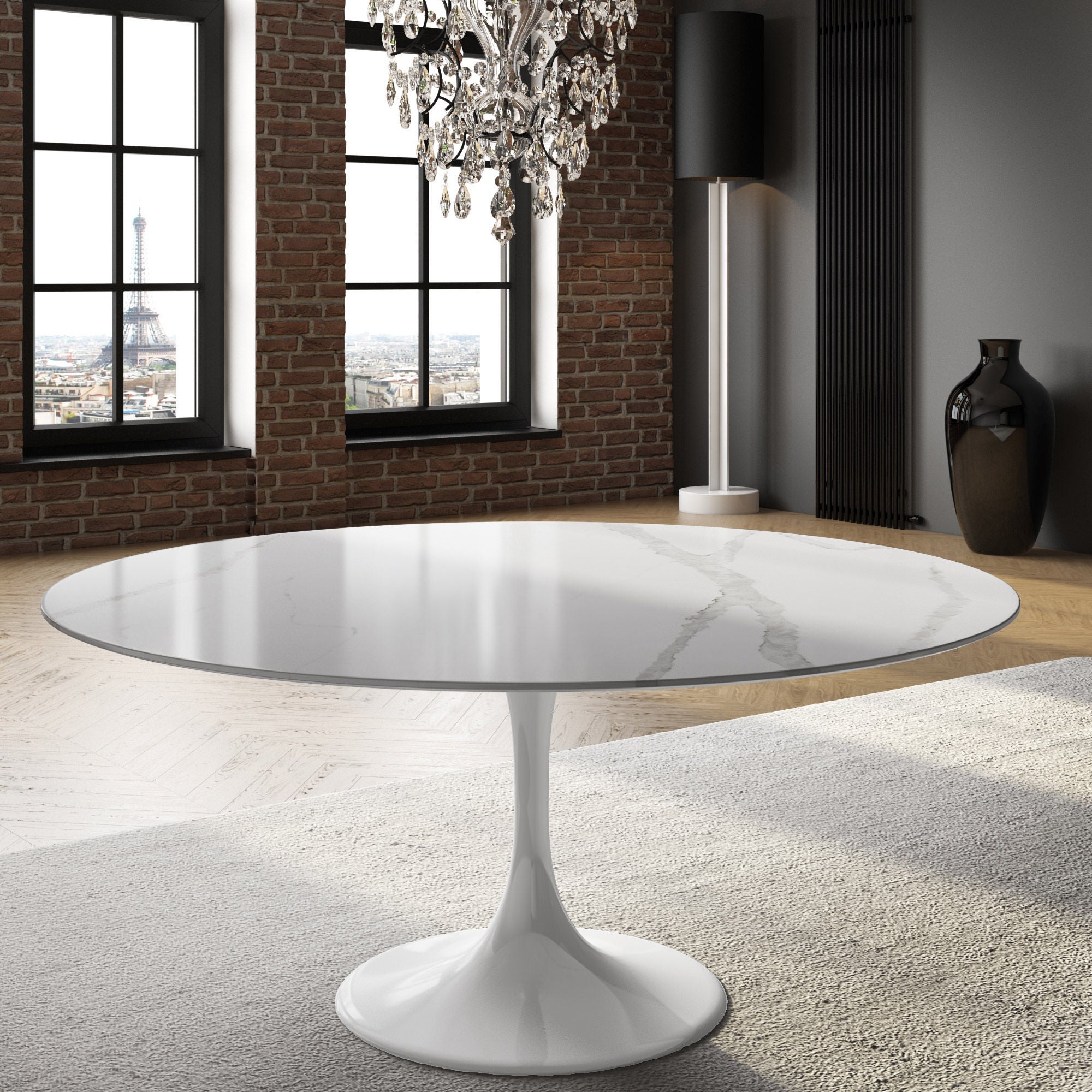 Orchid 52" Round Quartz Dining Table