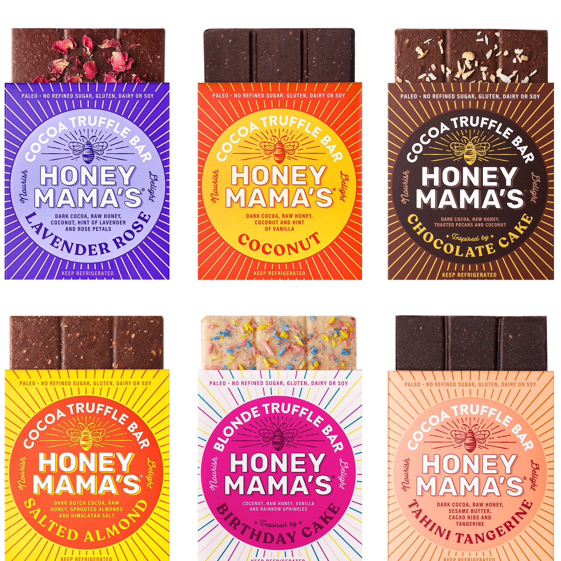 Honey Mama's Greatest Hits Truffle Bars, 2.5 oz, 12-ct