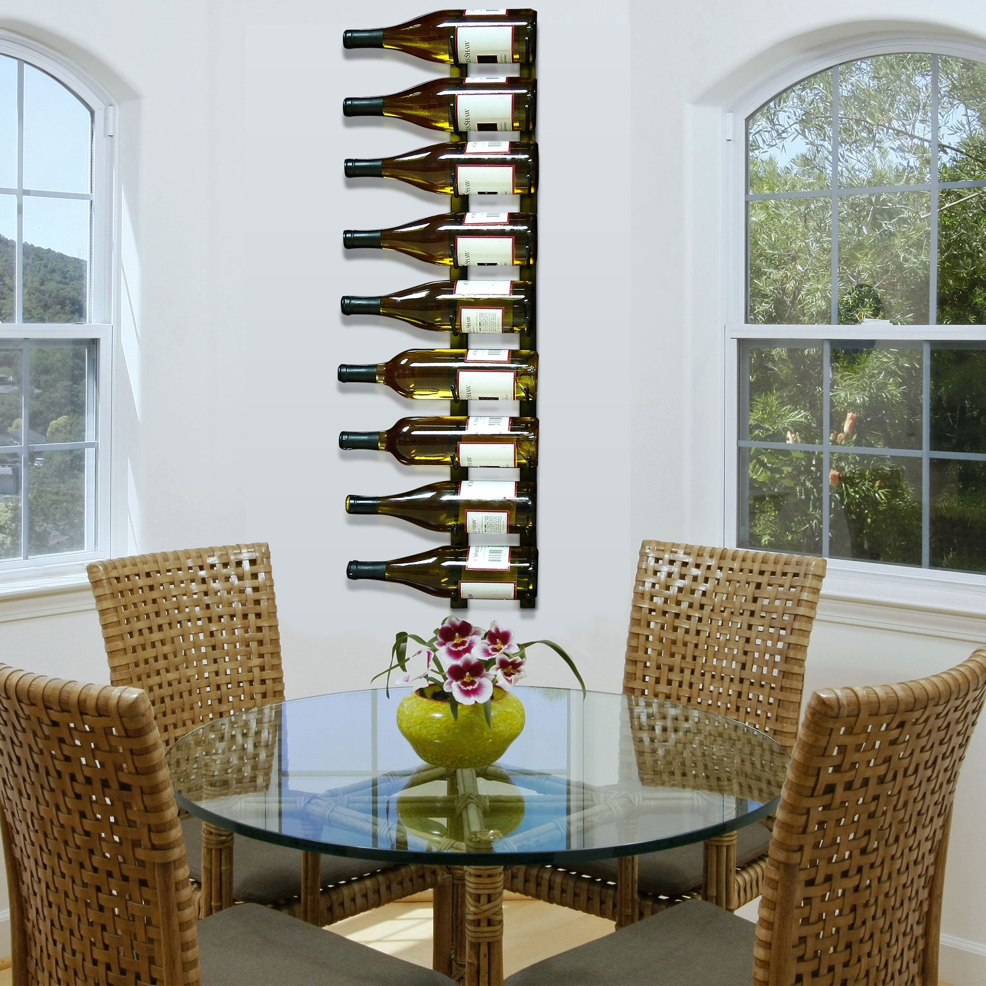 Apex 9-Bottle Metal Wine Rack