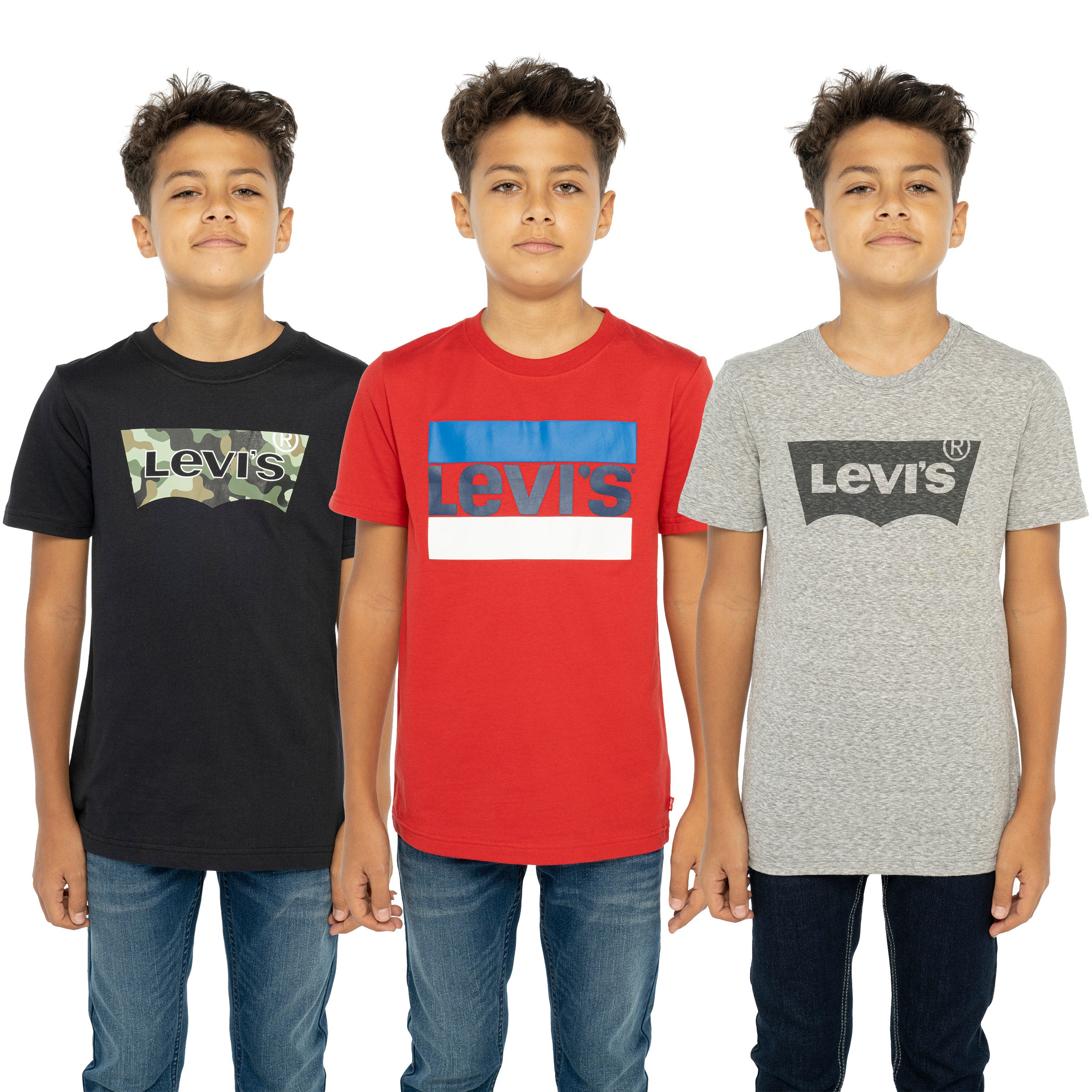 Levi's Youth 3-pack Tee, Red