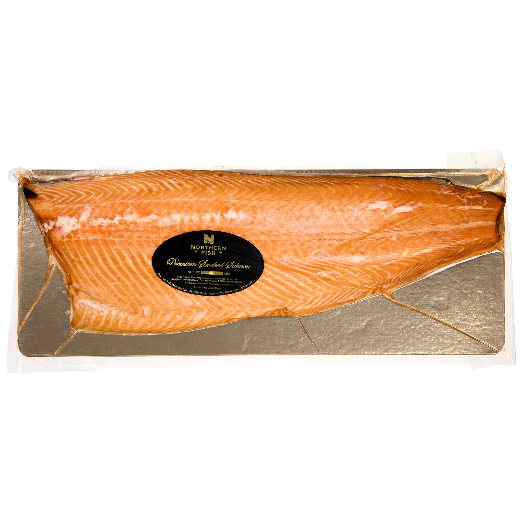 Northern Fish Atlantic Smoked Salmon Side, 1 Fillet, 3 lbs. Total