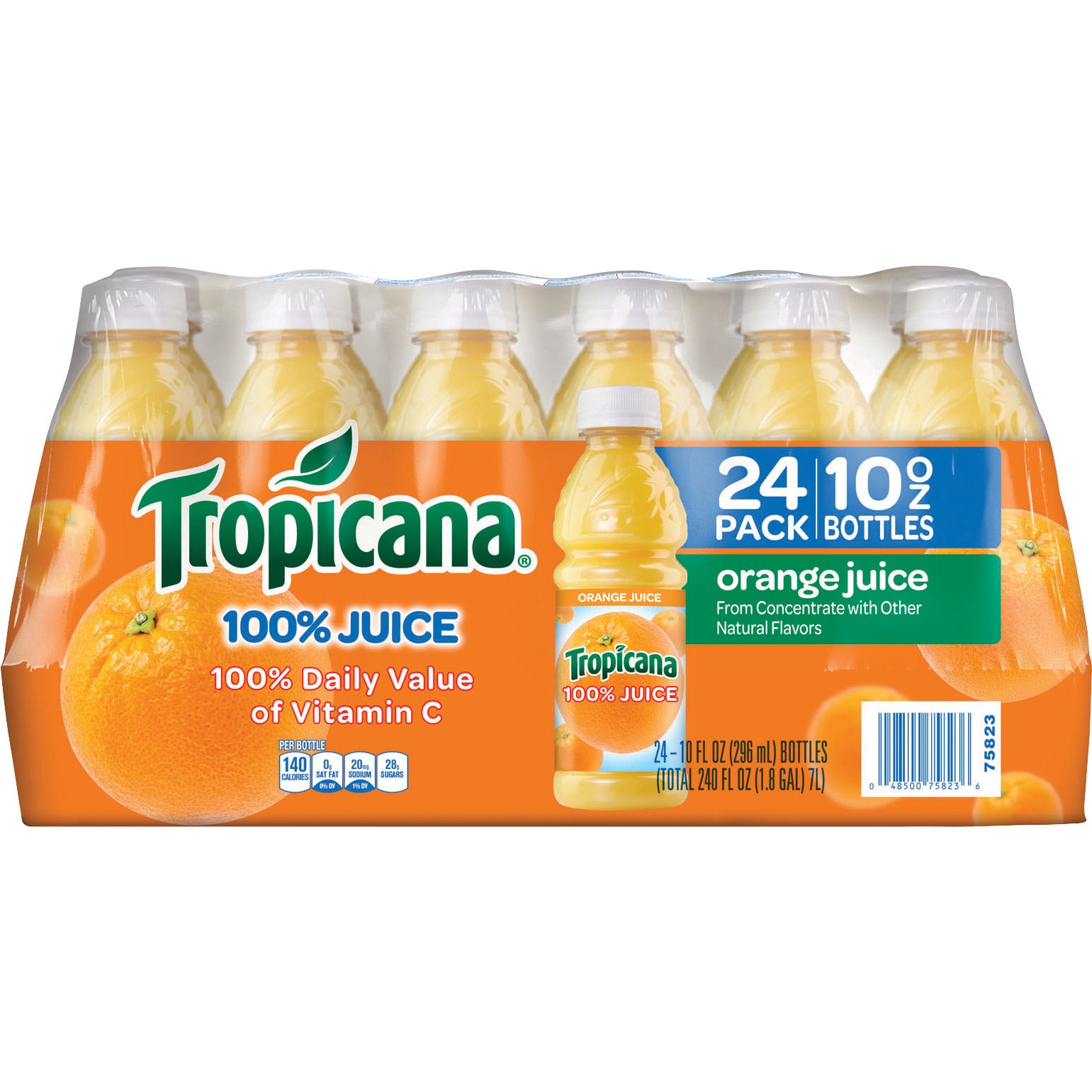 Tropicana, 100% Orange Juice, 10 fl oz, 24-Count