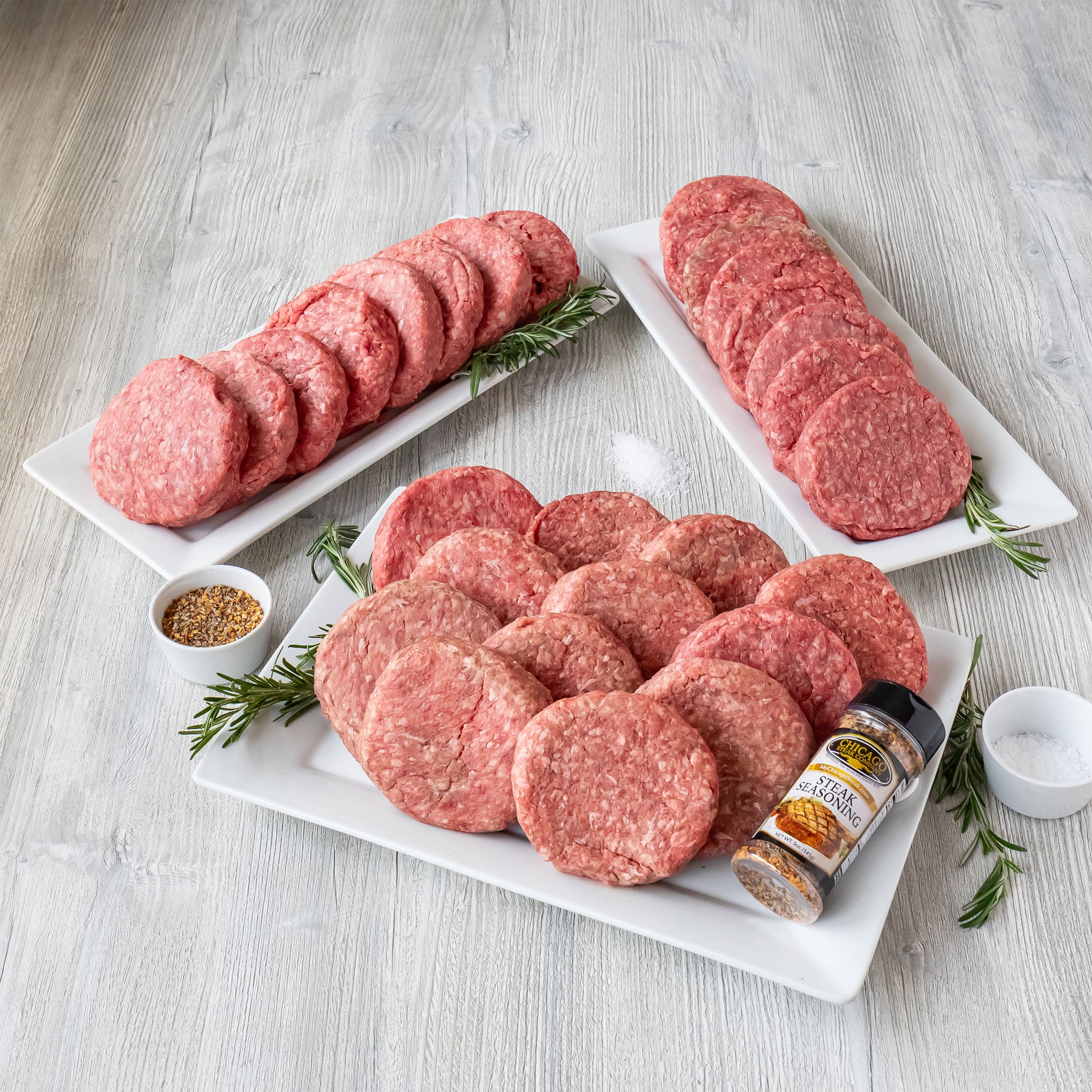 Chicago Steak Premium Angus Beef Burger Flight, Total 29 Packs, 14 Lbs. Total
