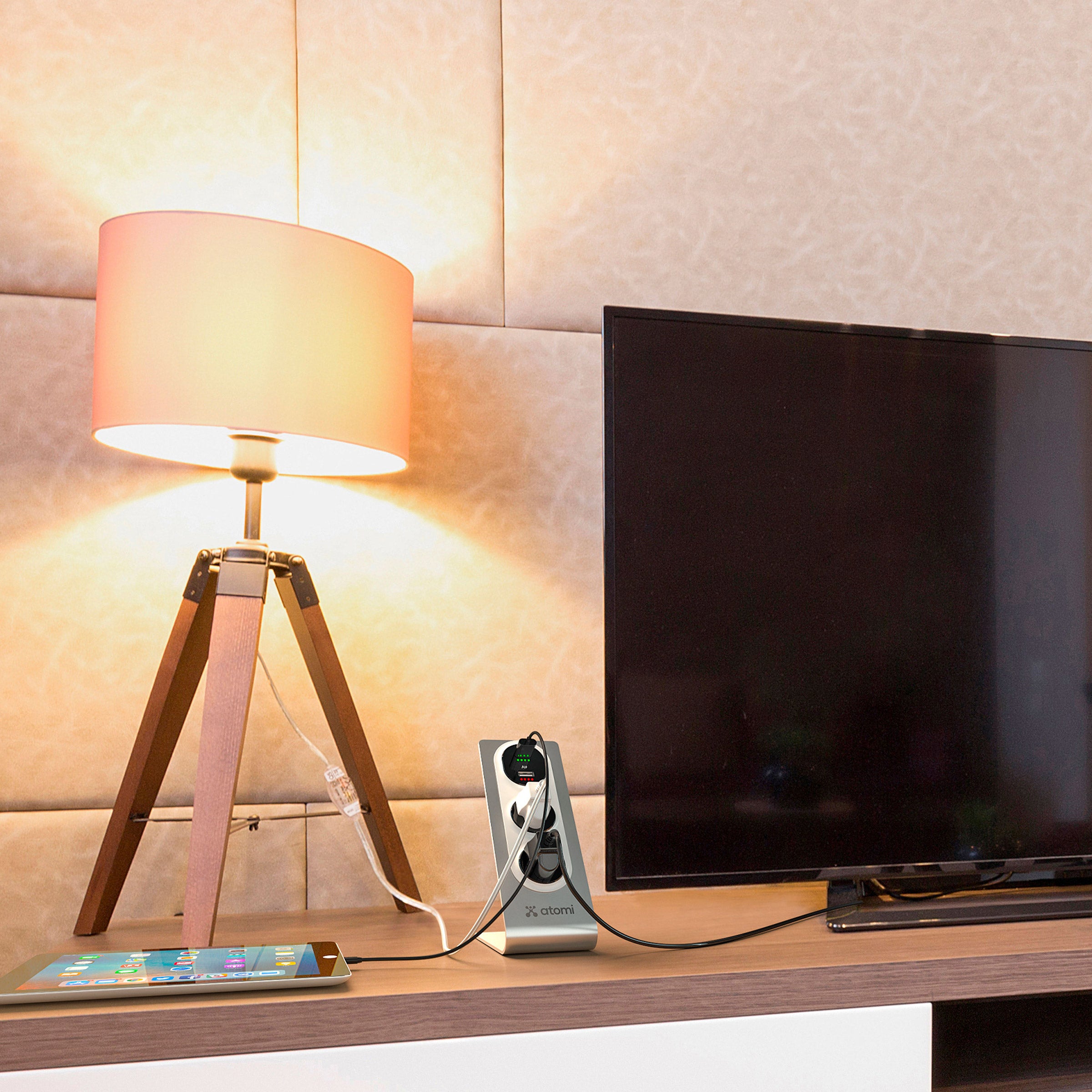 Atomi Desktop Surge Protector 2-pack