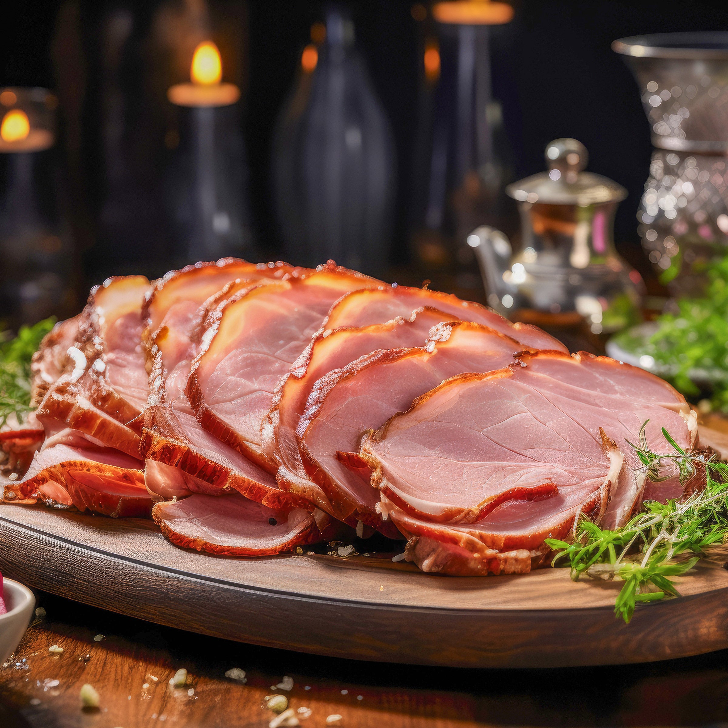 Heritage Berkshire Pork, Fully Cooked, Bone-In Spiral Half Ham (8-10Lbs.)