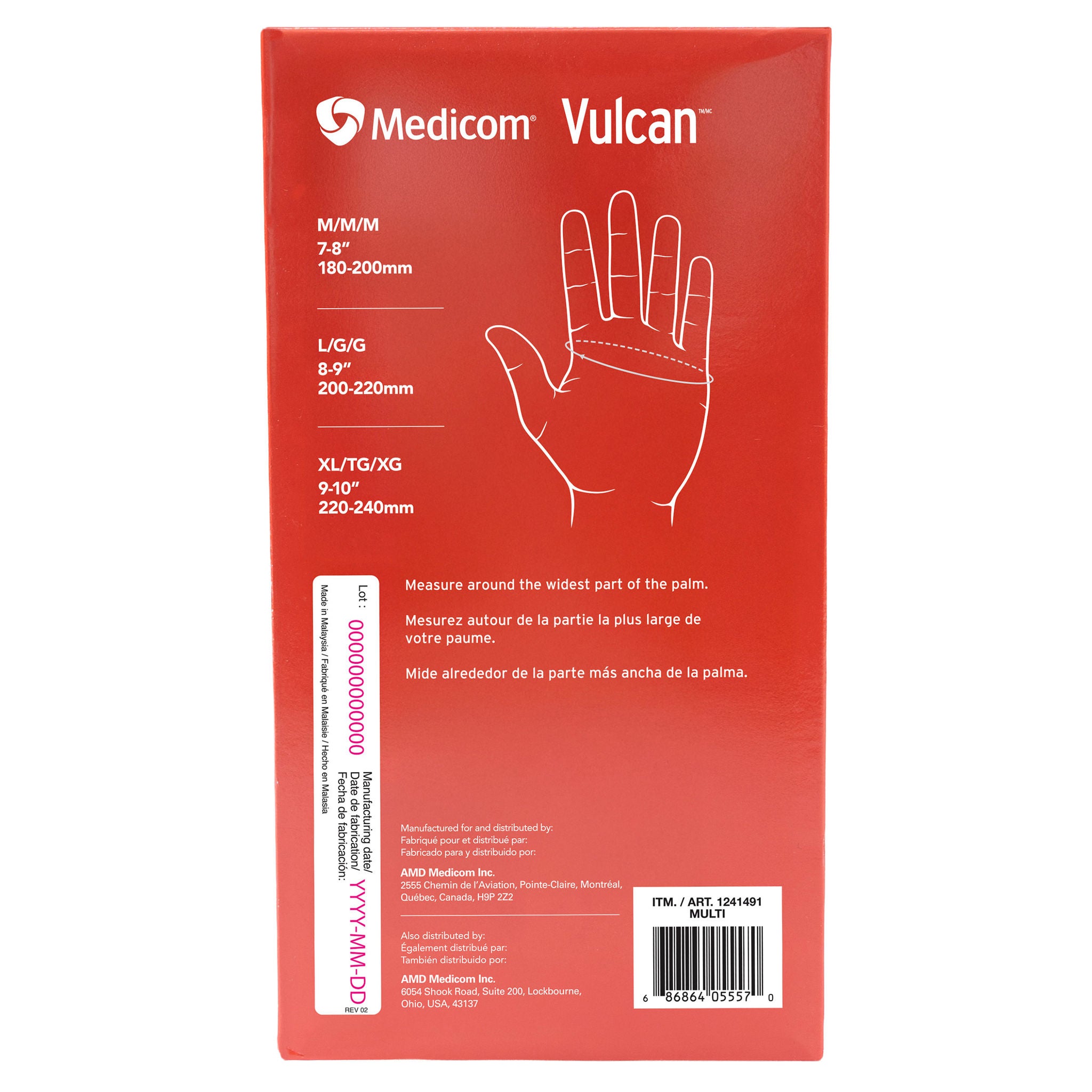 Vulcan Nitrile Gloves, Medium, Indigo