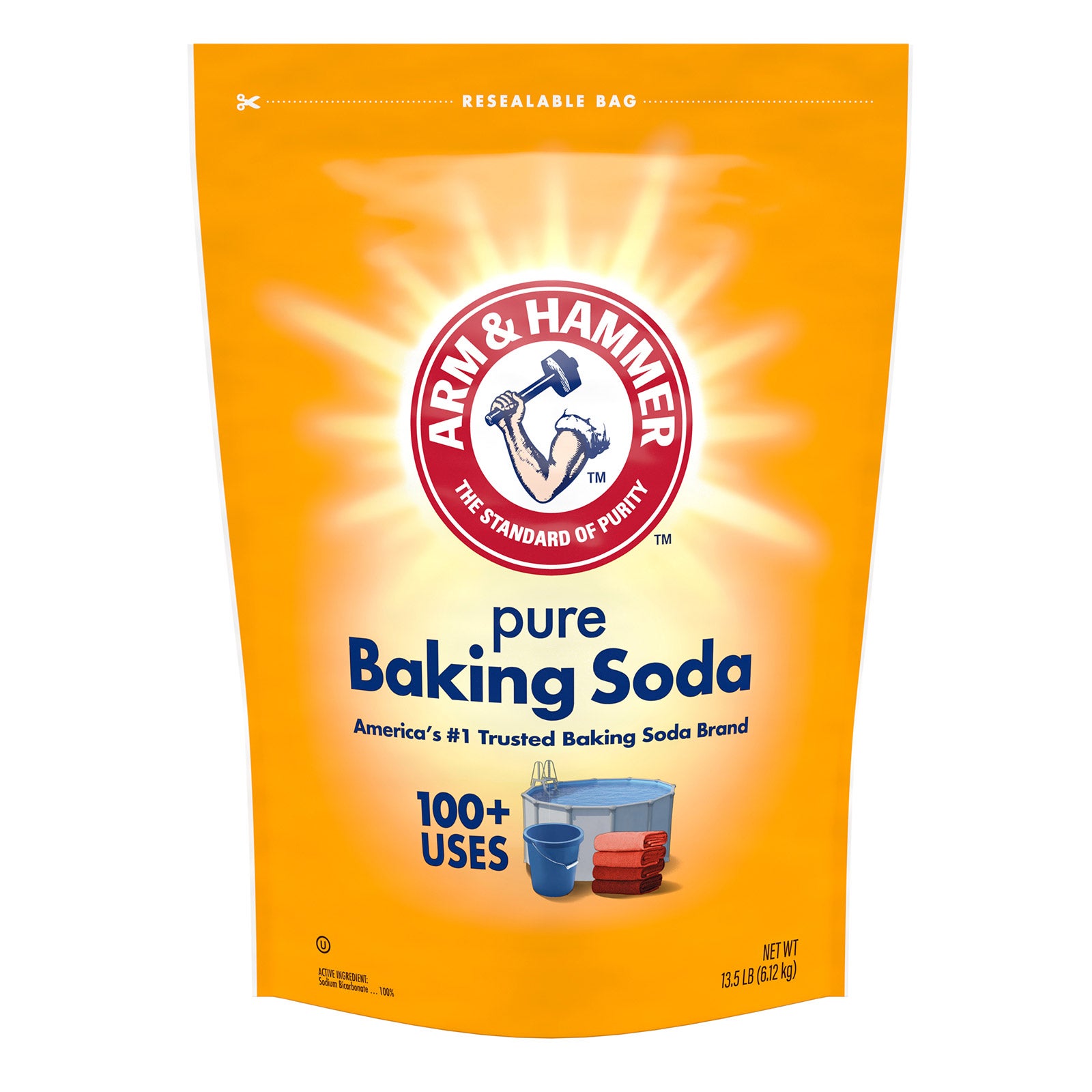 Arm & Hammer, Pure Baking Soda, 13.5 lbs
