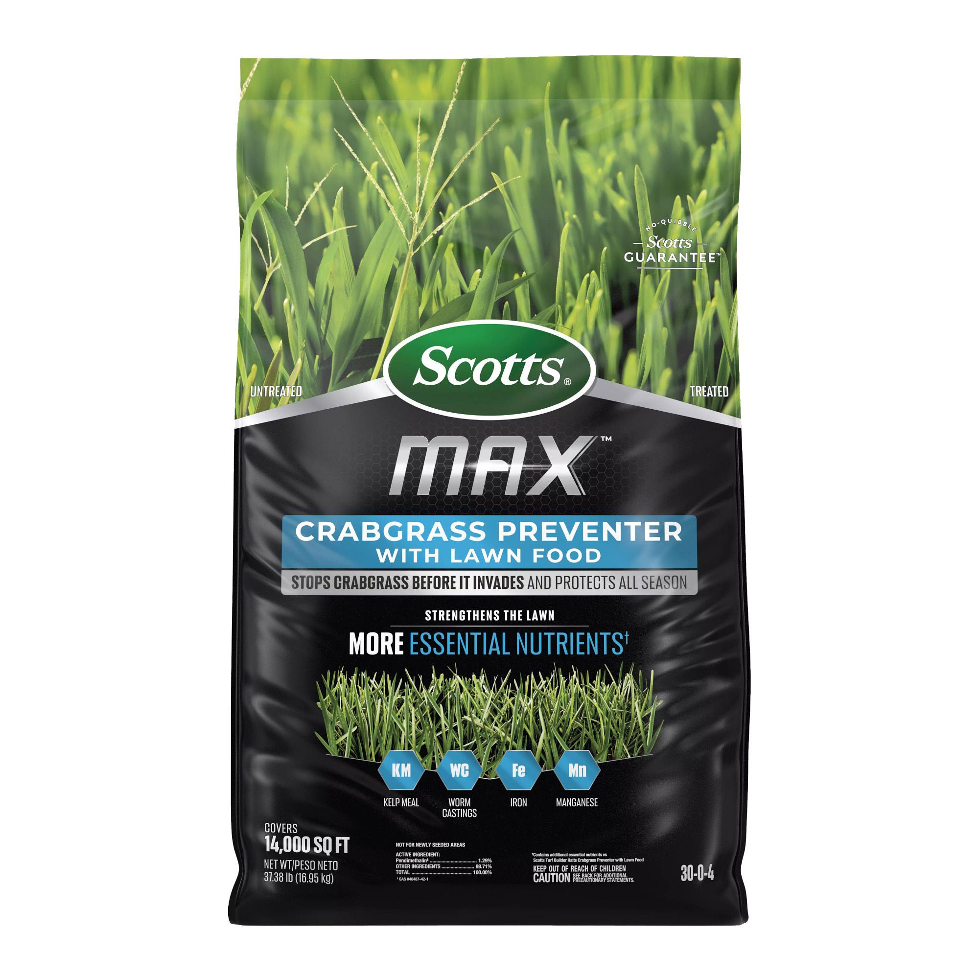 Scotts MAX Crabgrass Preventer with Lawn Food, 14,000 Sq. Ft.