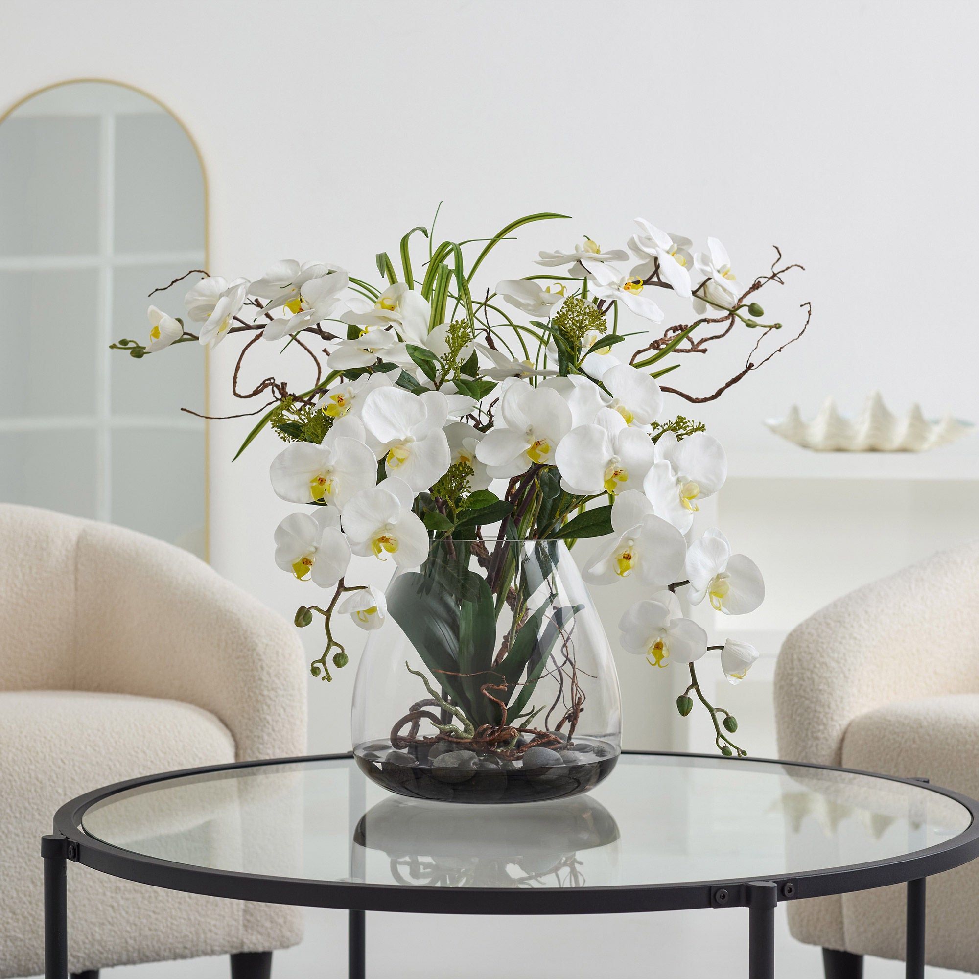 Faux Phalaenopsis Orchid Arrangement