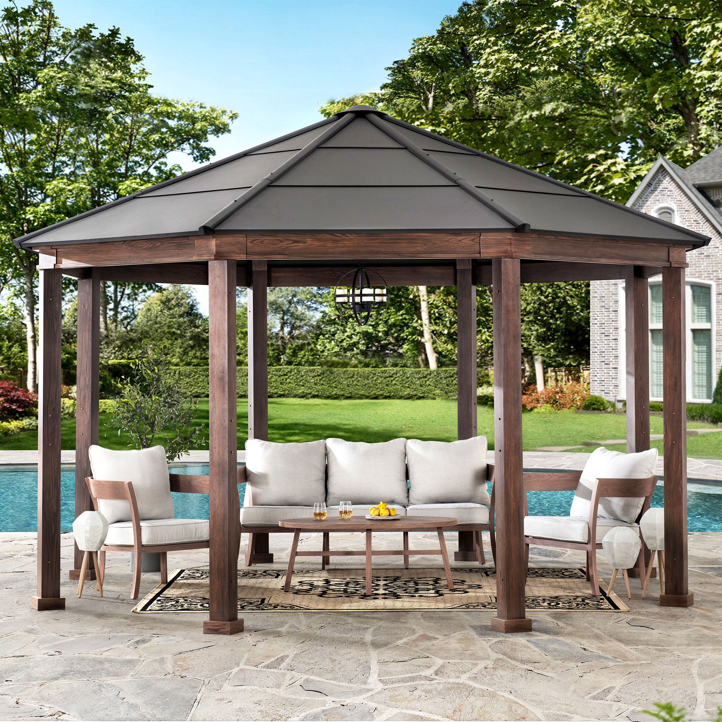 Sunjoy 14.9' x 14.9' Daybreak Octagon Gazebo