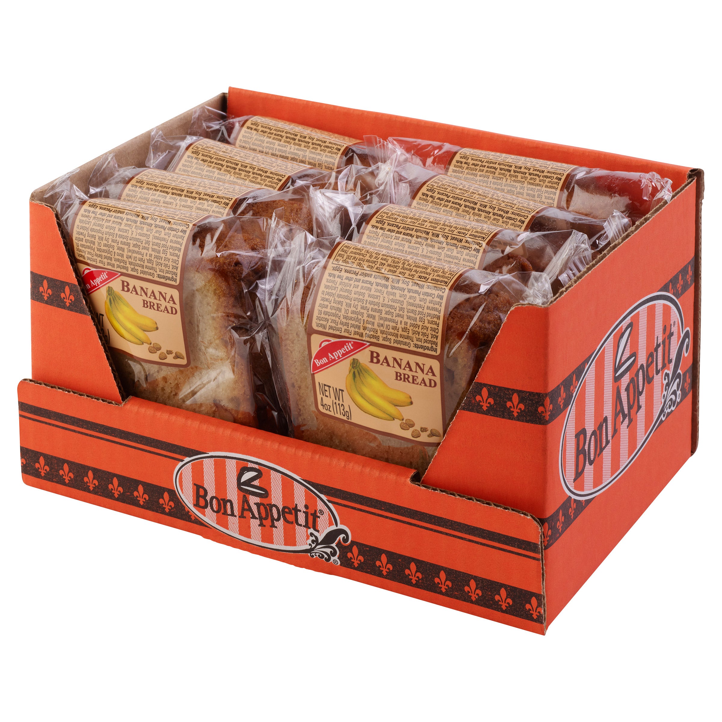 Bon Appetit, Banana Bread Slice, 4 oz, 8-Count