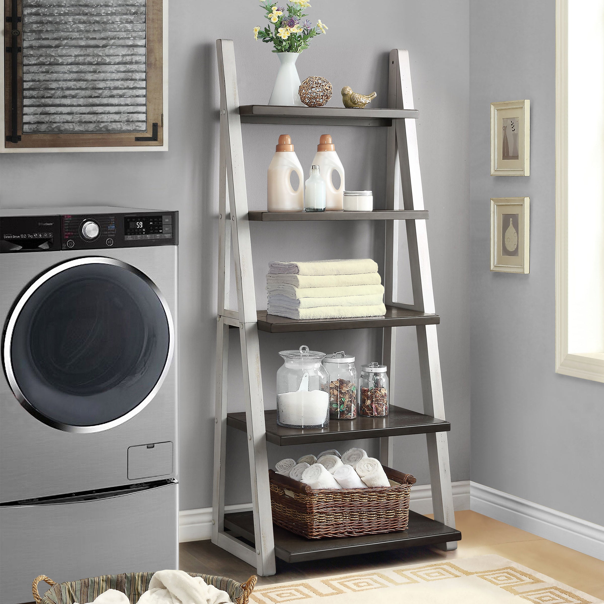 Ashlyn 72" Ladder Bookcase