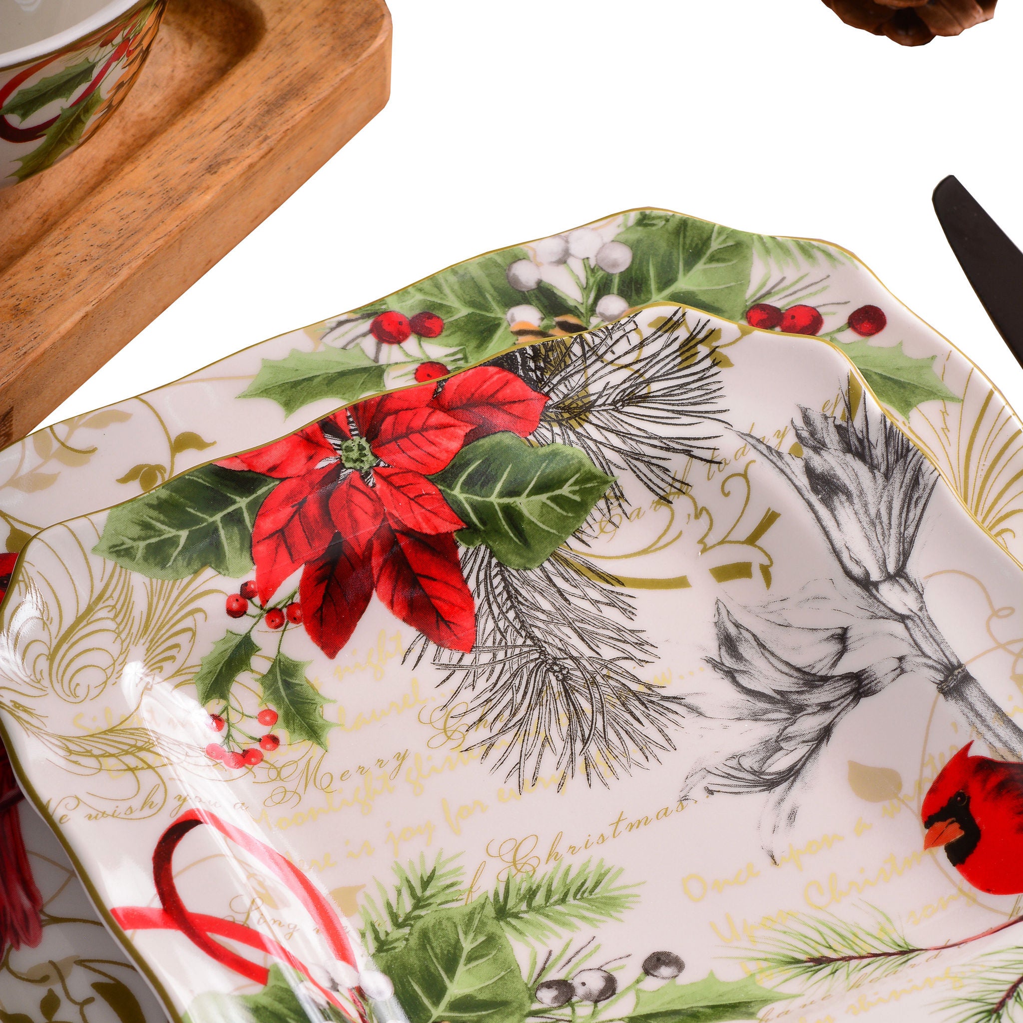 Holiday Wishes 12-Piece Dinnerware