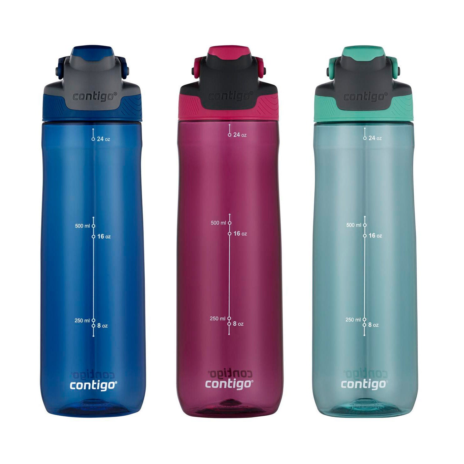 Contigo Autoseal 24oz. Spill-proof Water Bottle, 3-pack