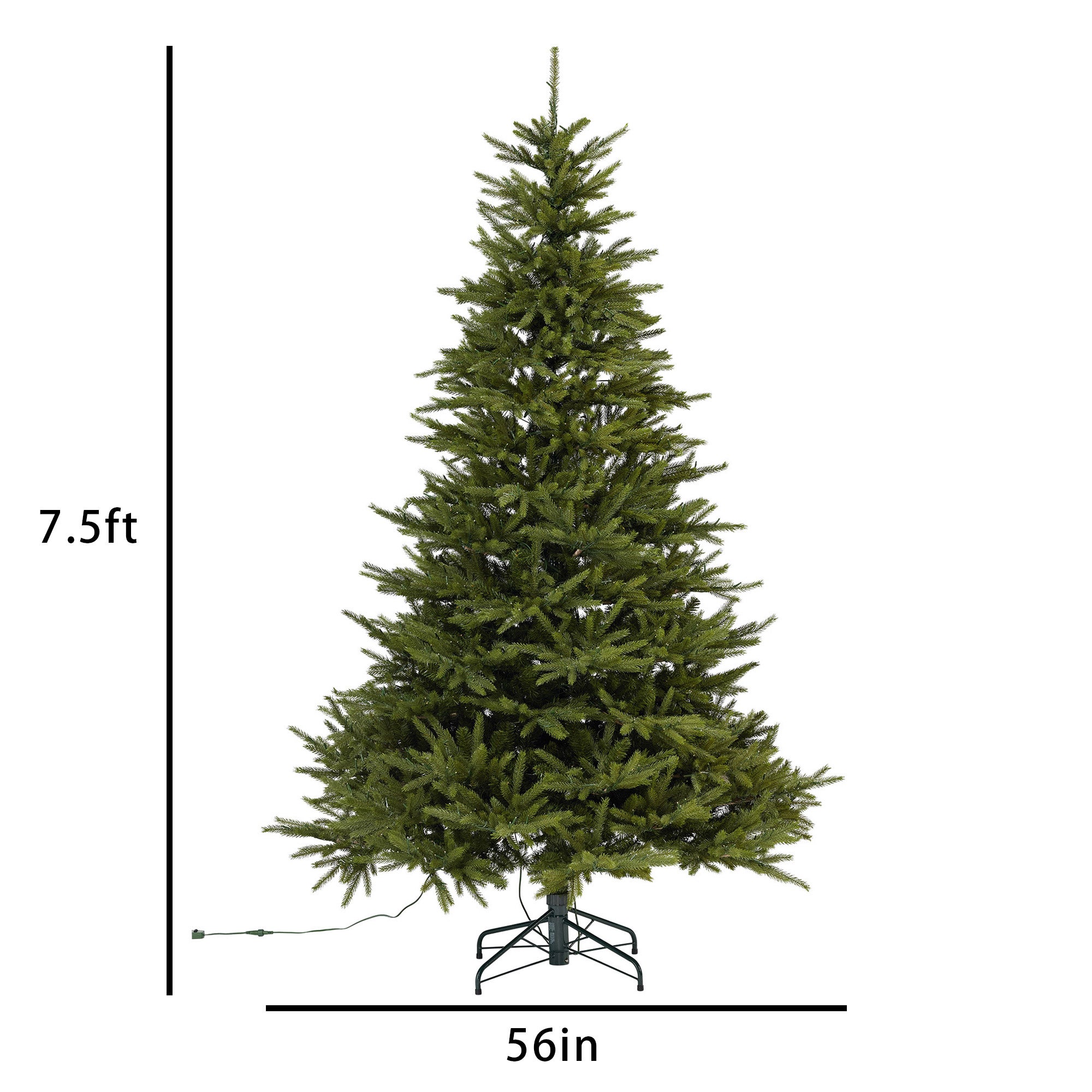 7.5' Pre-Lit European Micro LED with Twinkle Artificial Christmas Tree