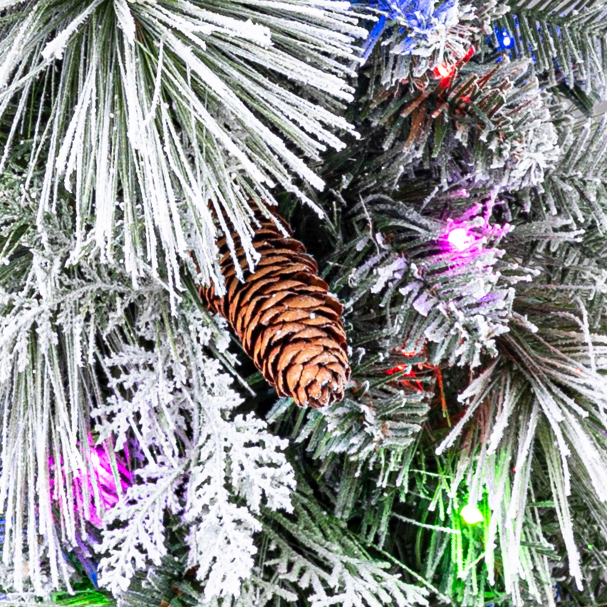9' Pre-Lit Radiant Micro LED with Twinkle Artificial Flocked Greenery Garland