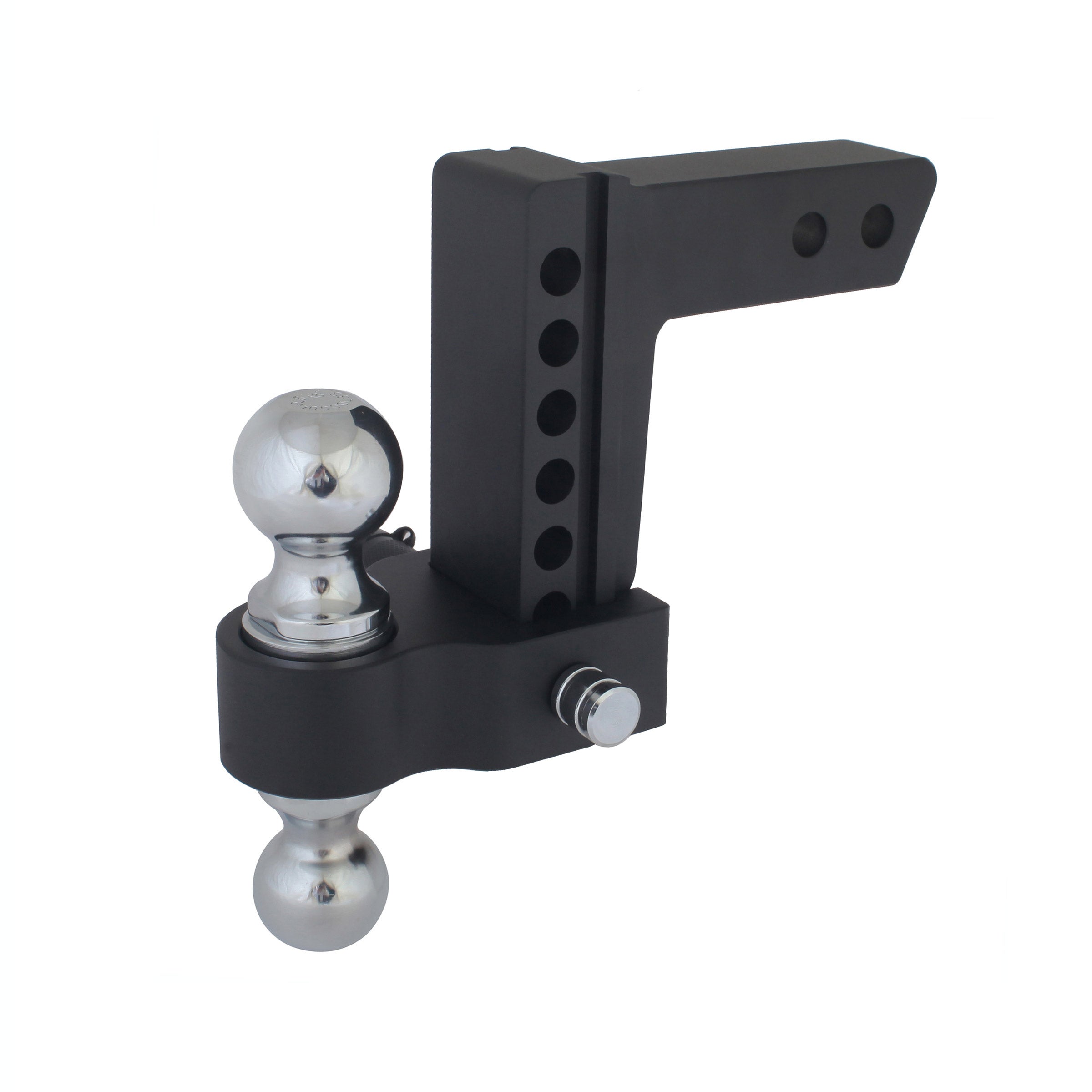 Trailer Valet Blackout 8,000 lb / 10,000 lb Capacity Adjustable Aluminum Drop Hitch, 0-6 inch Drop, 2 inch and 2-5/16 inch Ball