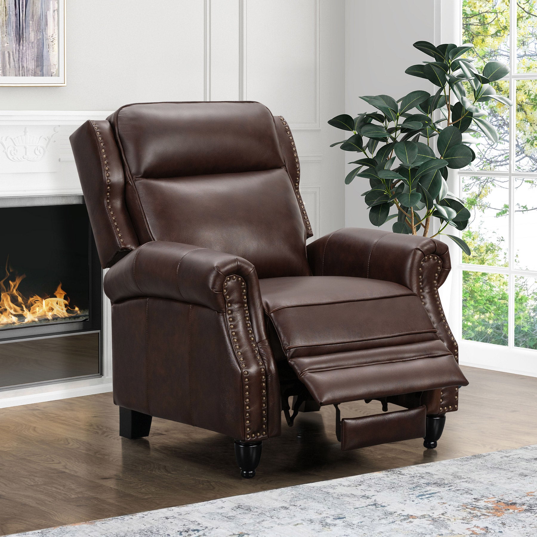 Pollenzo Leather Pushback Recliner