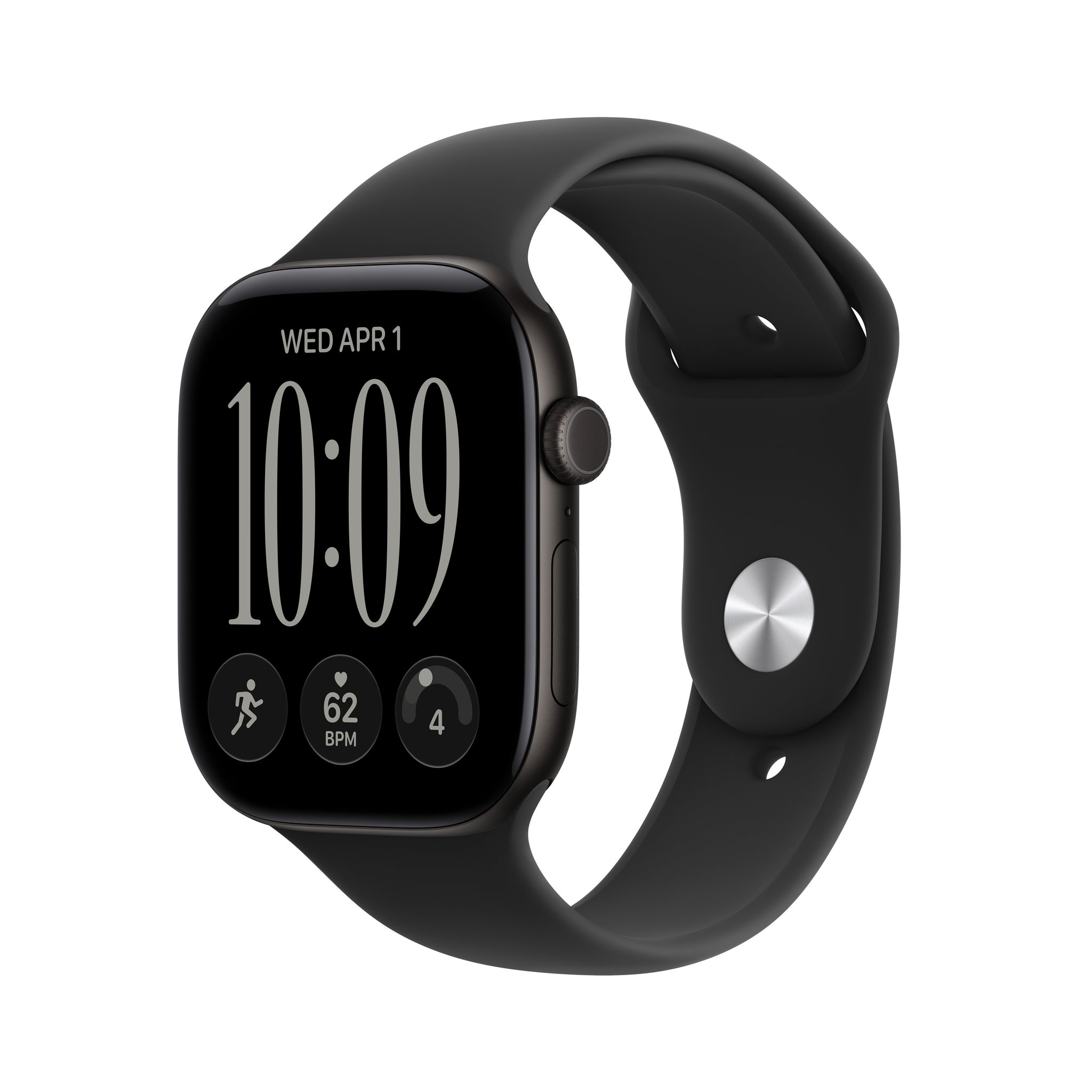 Apple Watch Series 12 (GPS + Cellular) 46mm Case with Sport Band (Size M/L), Hypertension Notifications, Sleep Score, Advanced Workout Metrics