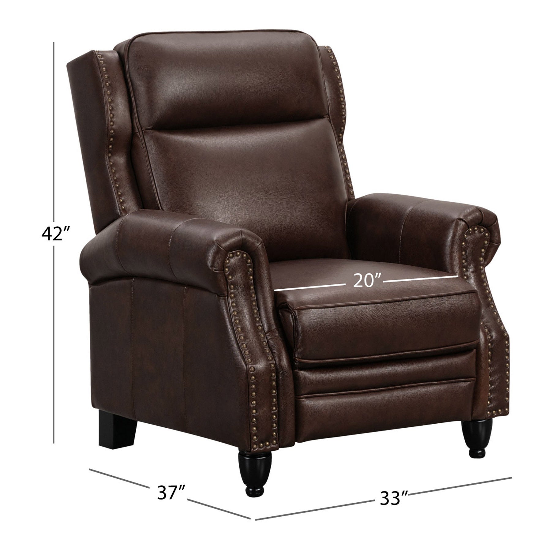 Pollenzo Leather Pushback Recliner