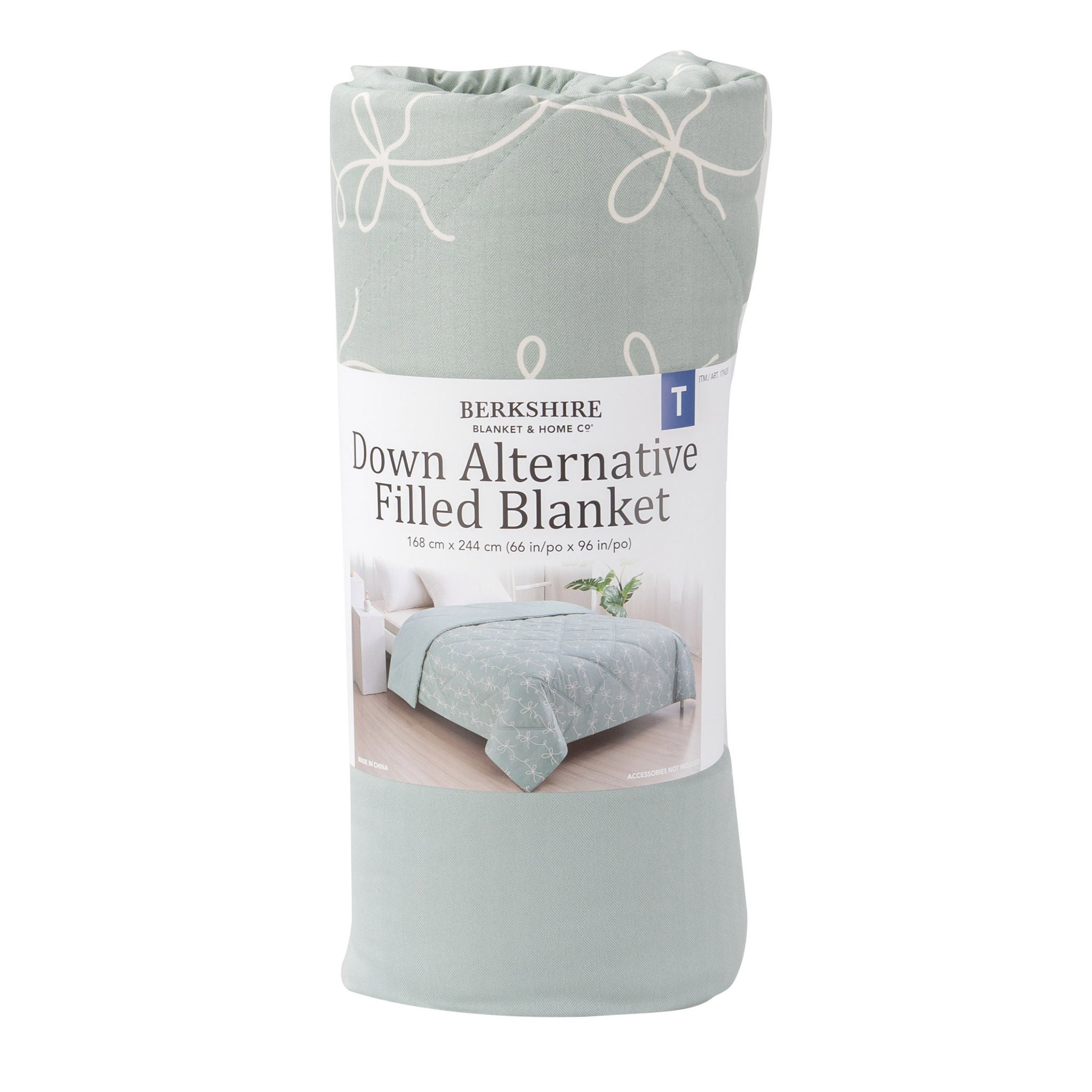 Herringbone Microfiber Down Alternative Blanket, Twin