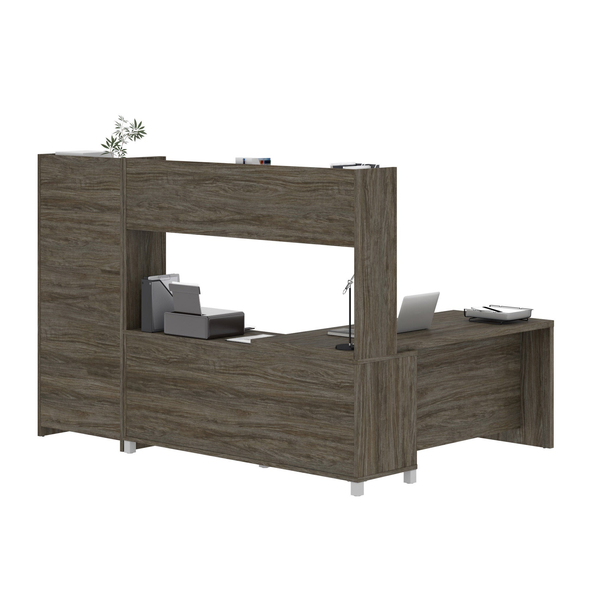 Columbia L-Shape Desk with Bookcase