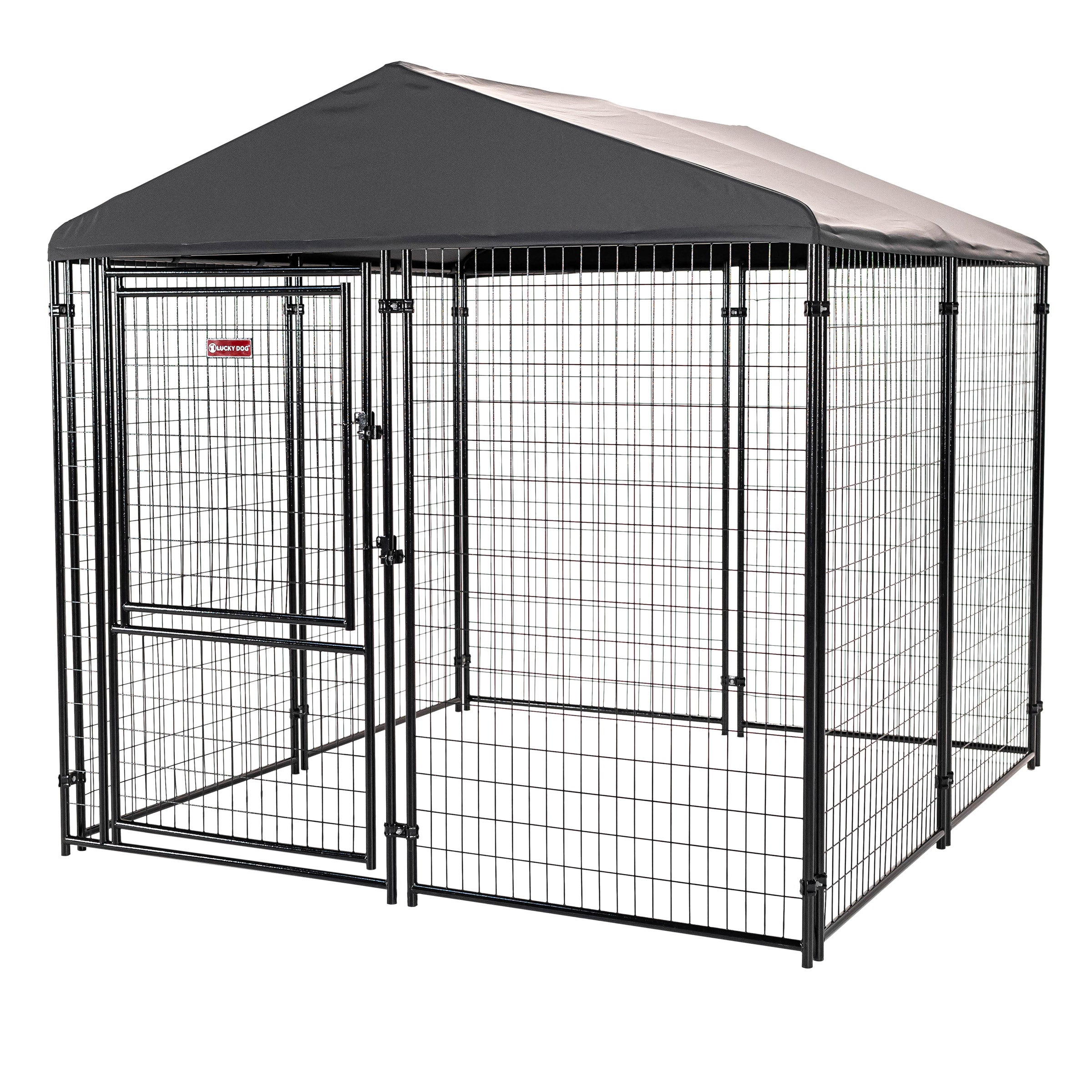 Lucky Dog STAY Series Executive Dog Kennel 8'x8' with Privacy Screen